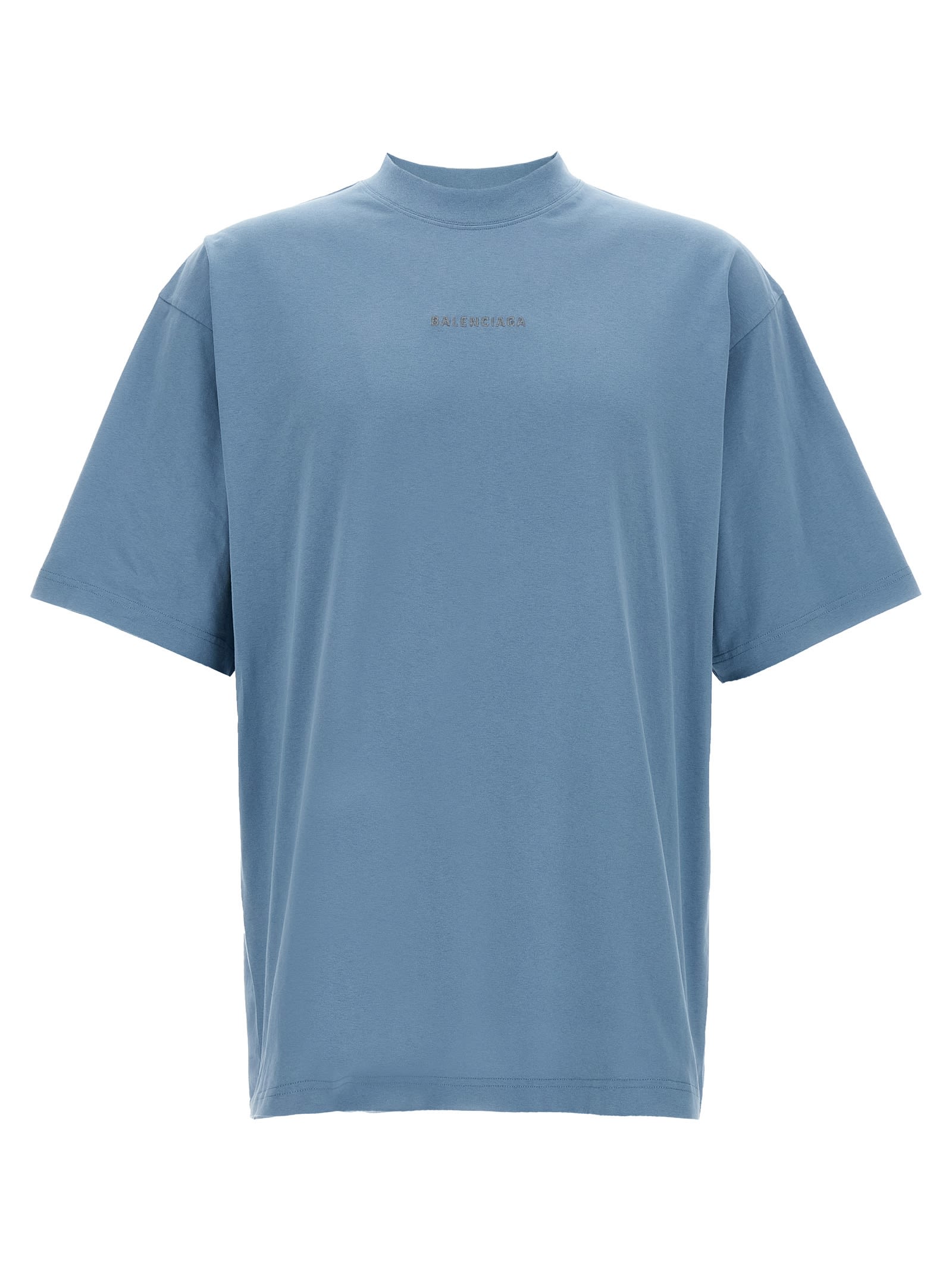 【BALENCIAGA】Balenciaga Back Reflective Tシャツ Balenciaga Back Reflective T-shirt Medium Fit in Grey Blue