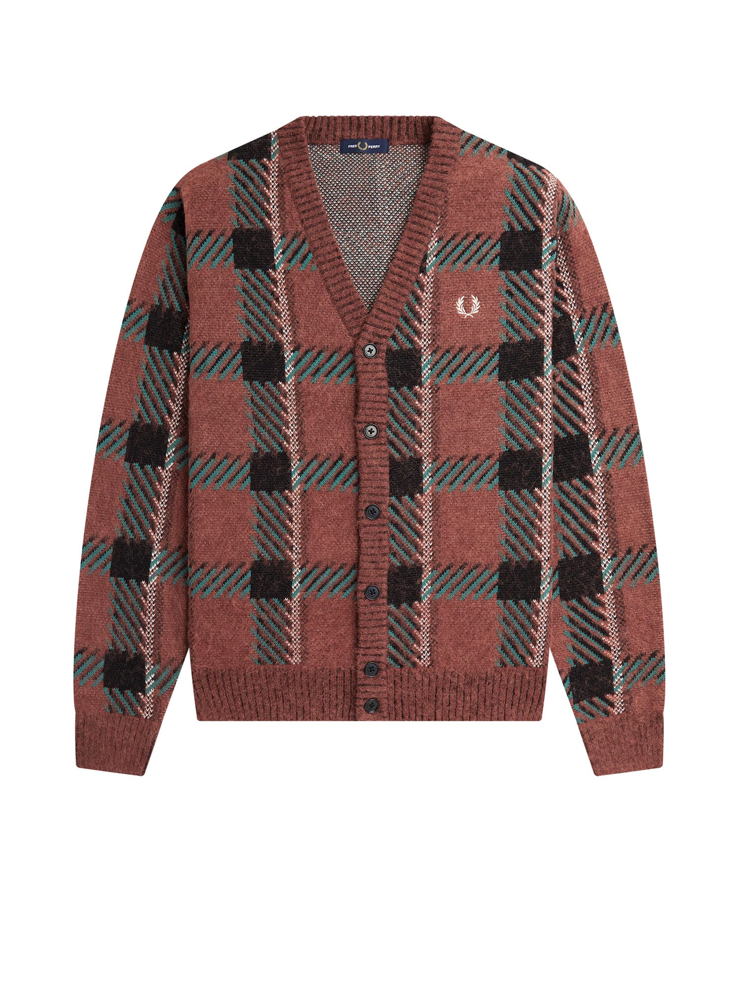 FRED PERRYカーディガン Classic Cardigan - Night Green | Men's Knitwear | Jumpers