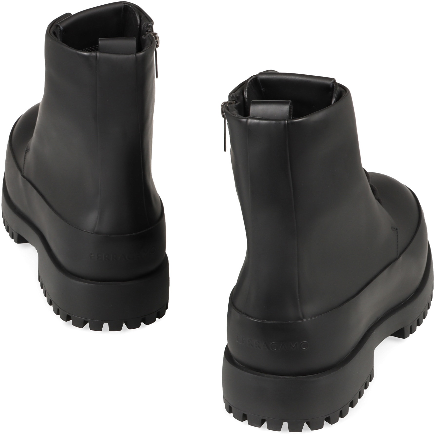 Ferragamo Fede Leather Ankle Boots | italist
