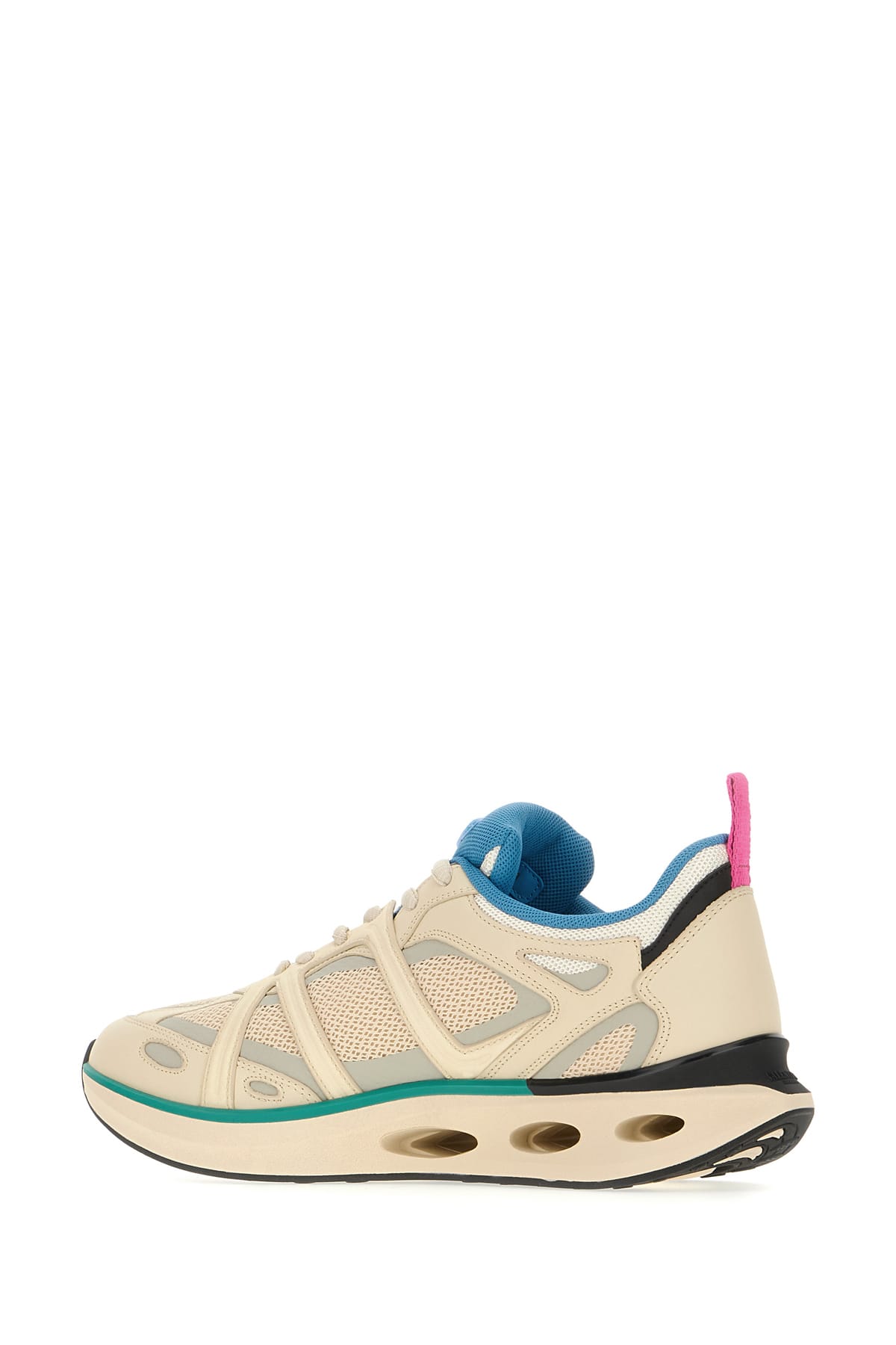スニーカー Valentino Garavani Multicolor Leather And Fabric Vlogo Easyj Vlogo Easyjog Low-top Sneaker In Calfskin And Fabric for Man