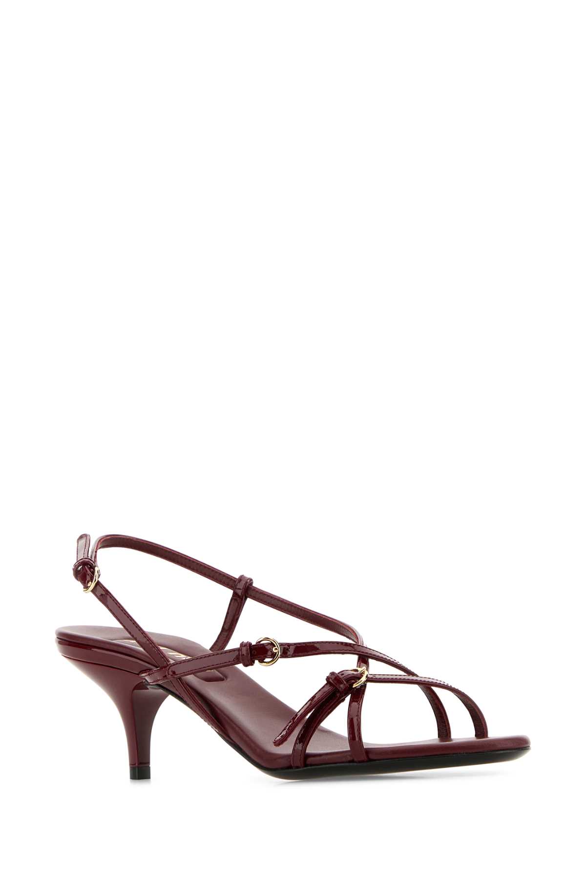 サンダル・ミュール MIUMIU TYRIAN PURPLE LEATHER SANDALS Miu Miu Tyrian Purple Leather Sandals | italist