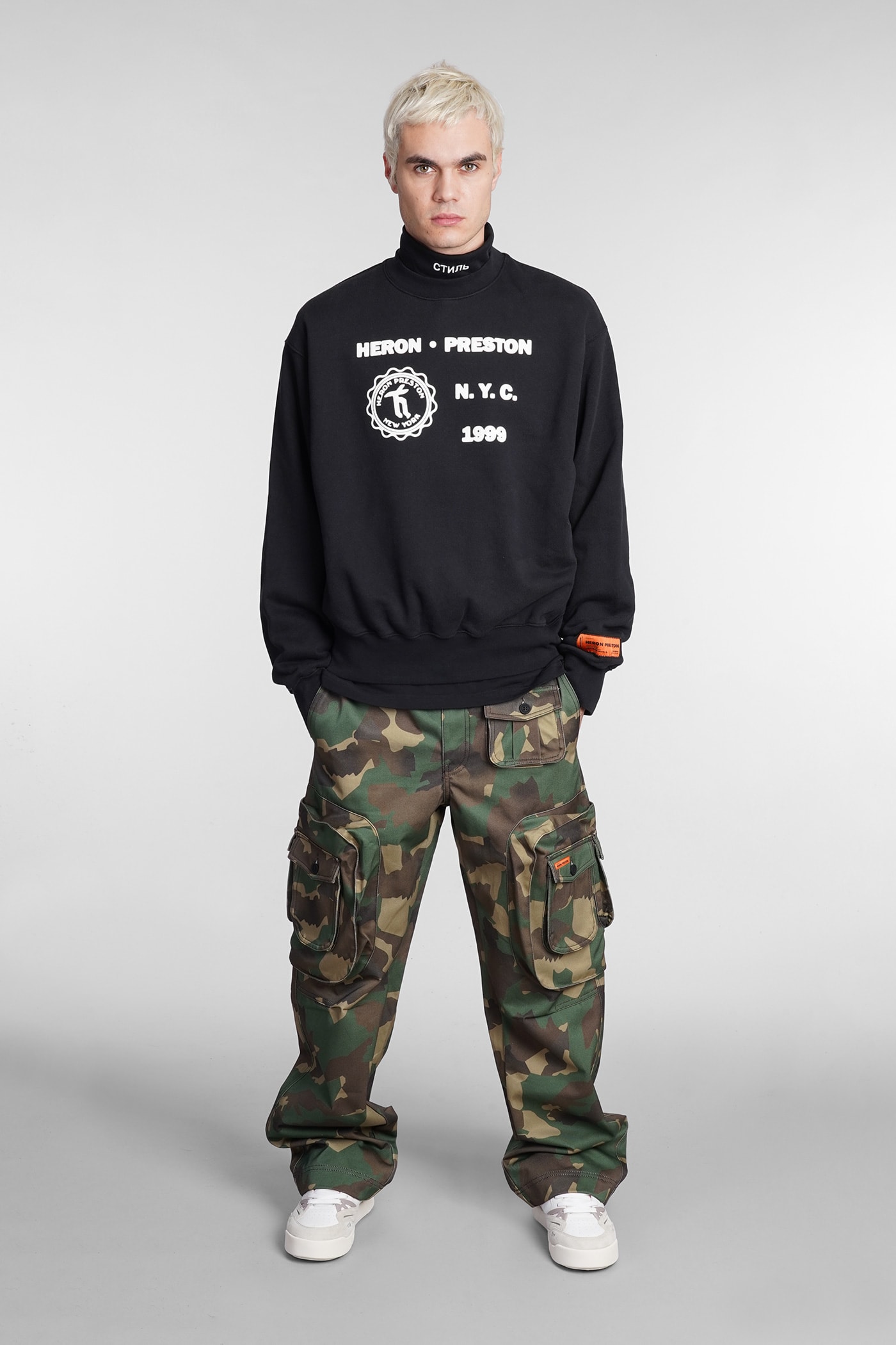 HERON PRESTON Pants In Camouflage Cotton | italist