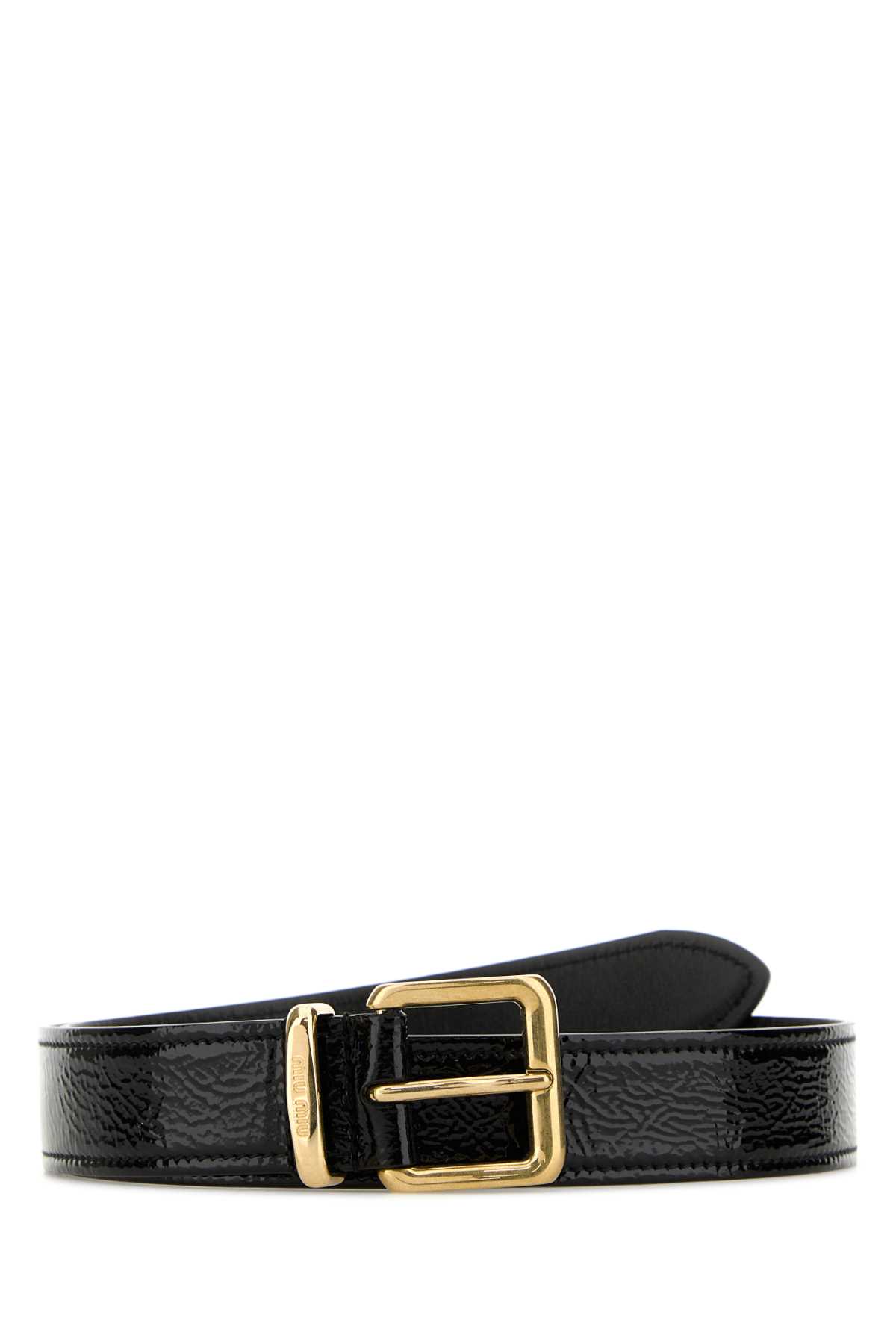 ベルト MIUMIU BLACK NAPLAK BELT Miu Miu Black Naplak Belt | italist