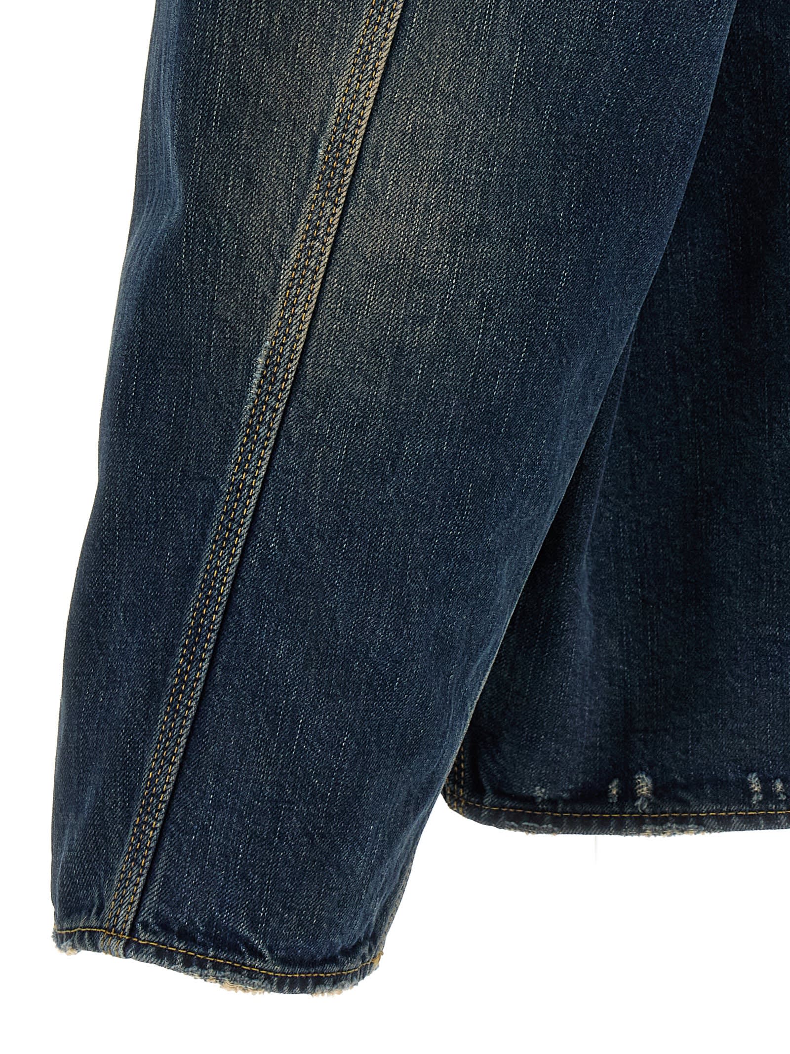 Balenciaga Denim Jacket With Used Effect | italist