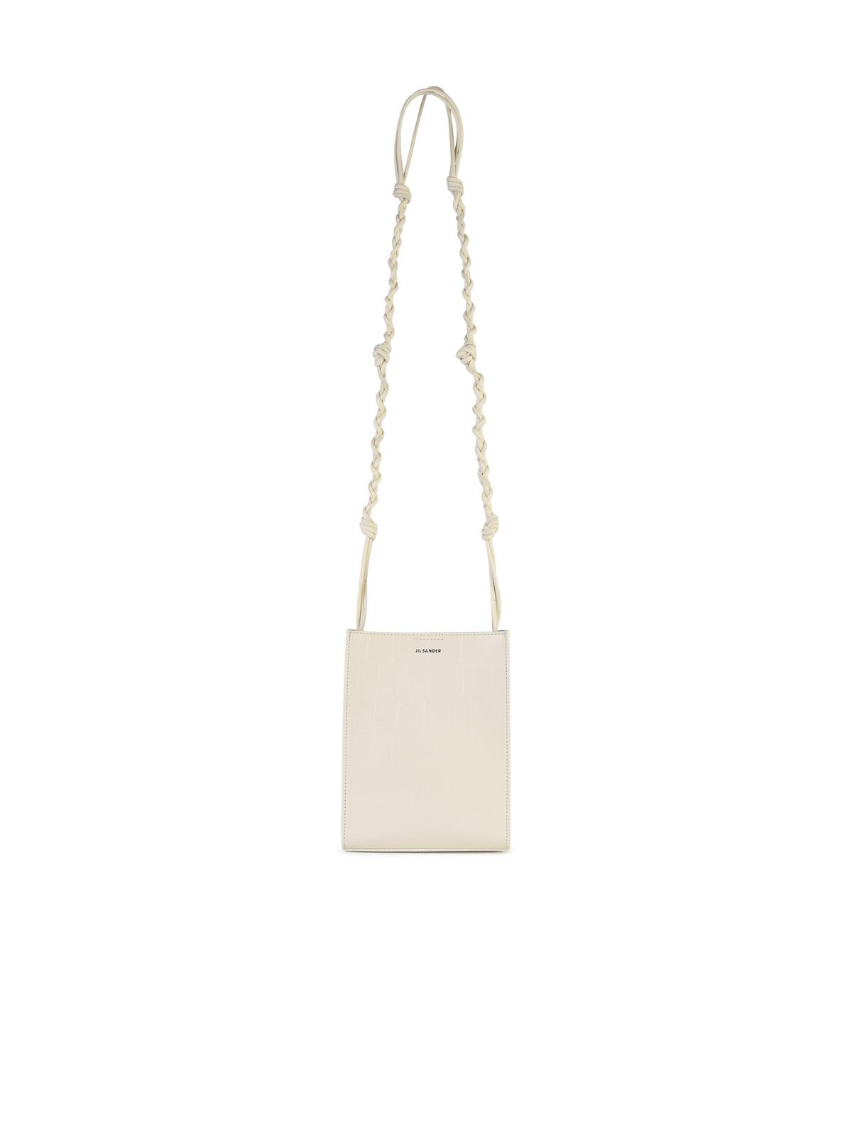 Jil Sander 'tangle' Ivory Leather Crossbody Bag | italist