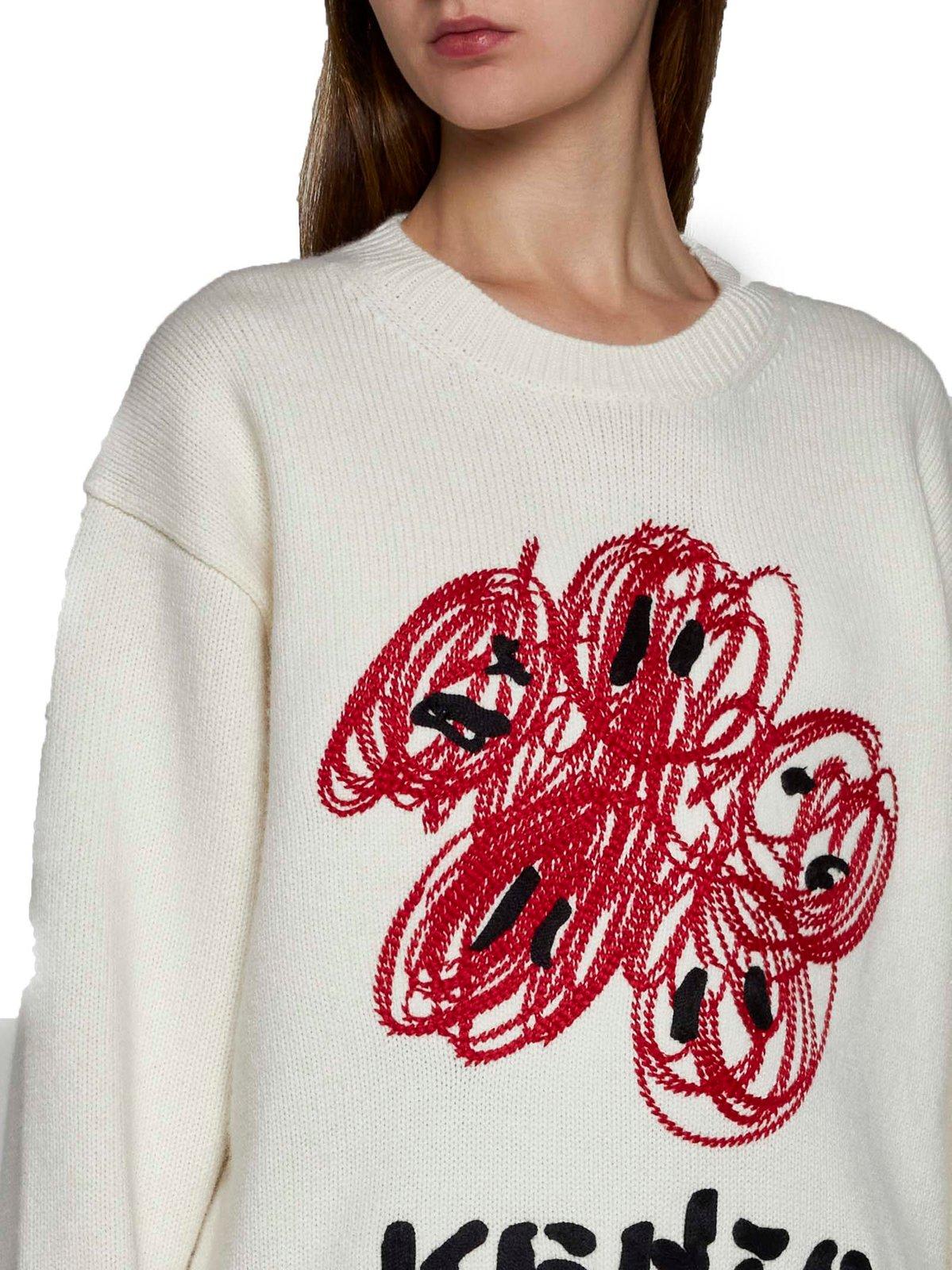 Kenzo Drawn Varsity Embroidered Knitted Jumper | italist, ALWAYS