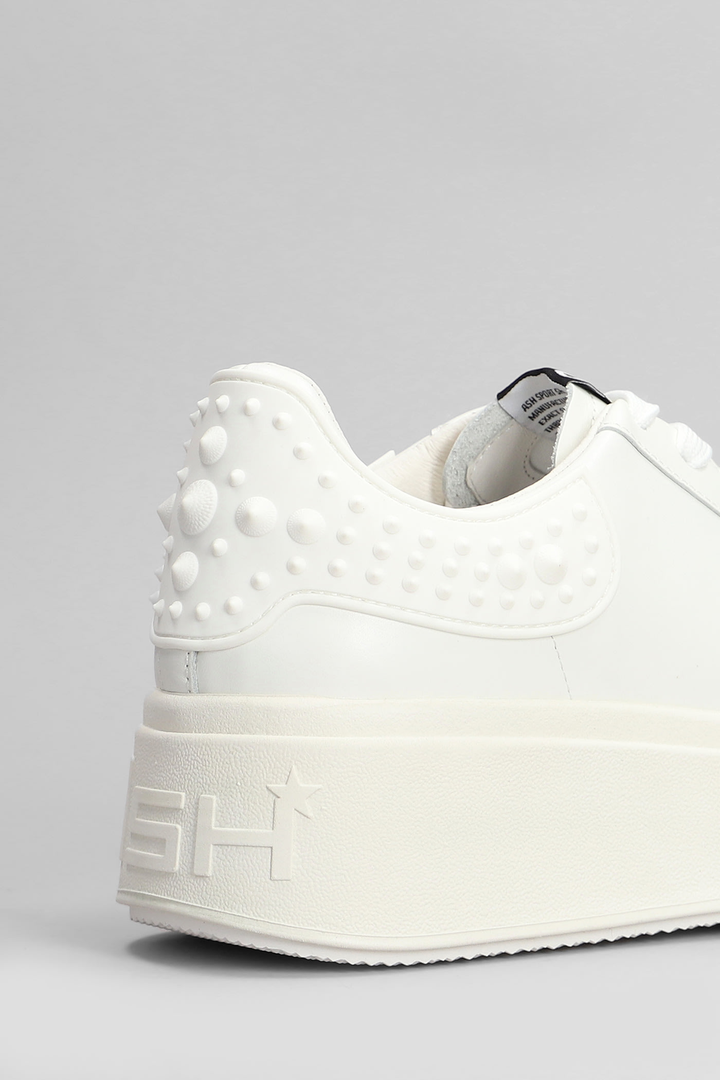 スニーカー ASH Women Sneakers 413676 MOBYRUBBER05 WHITE Moby Studs Platform Embellished Sneaker