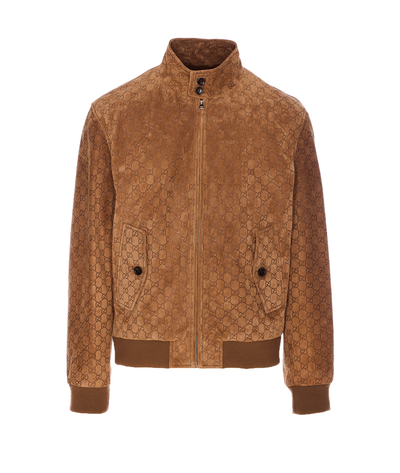 Gucci Embossed Gg Suede Bomber Jacket | italist Gucci Embossed Gg Suede Bomber Jacket | italist