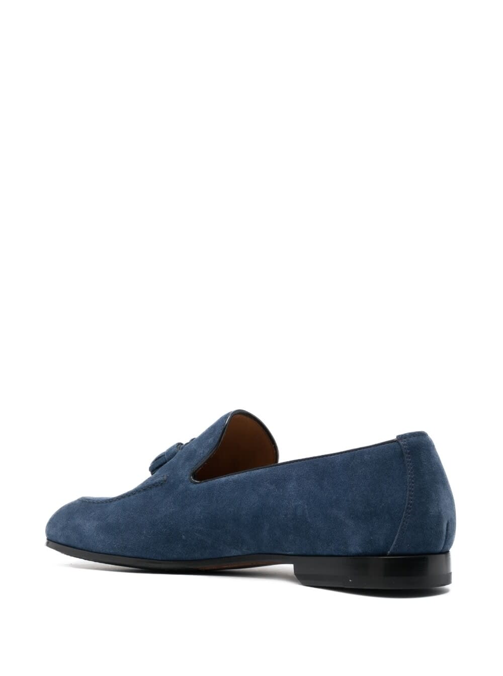 Doucal's Light Blue Loafers With Tassels In Suede Man | italist