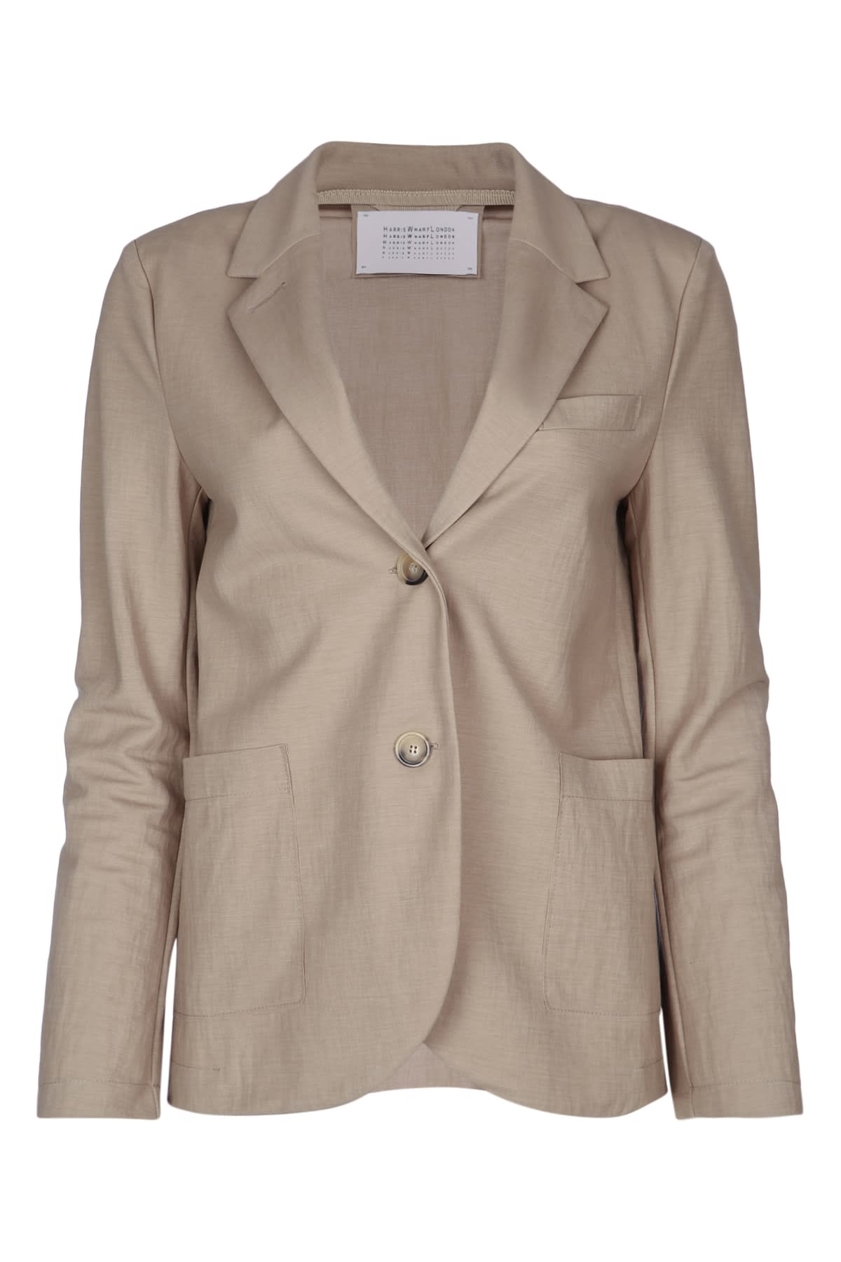 ジャケット Harris Wharf London WOMEN STAND UP COLLAR BLAZER RAYON Harris Wharf London Women's stand up collar blazer rayon