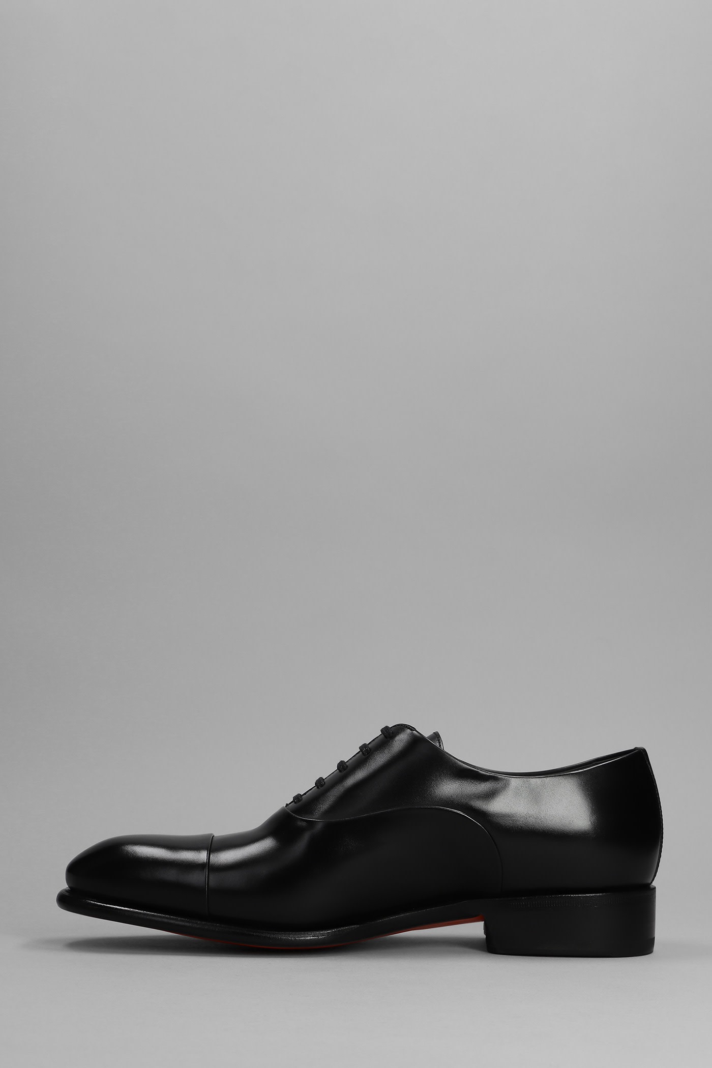 Santoni Black Oxford Shoe | italist