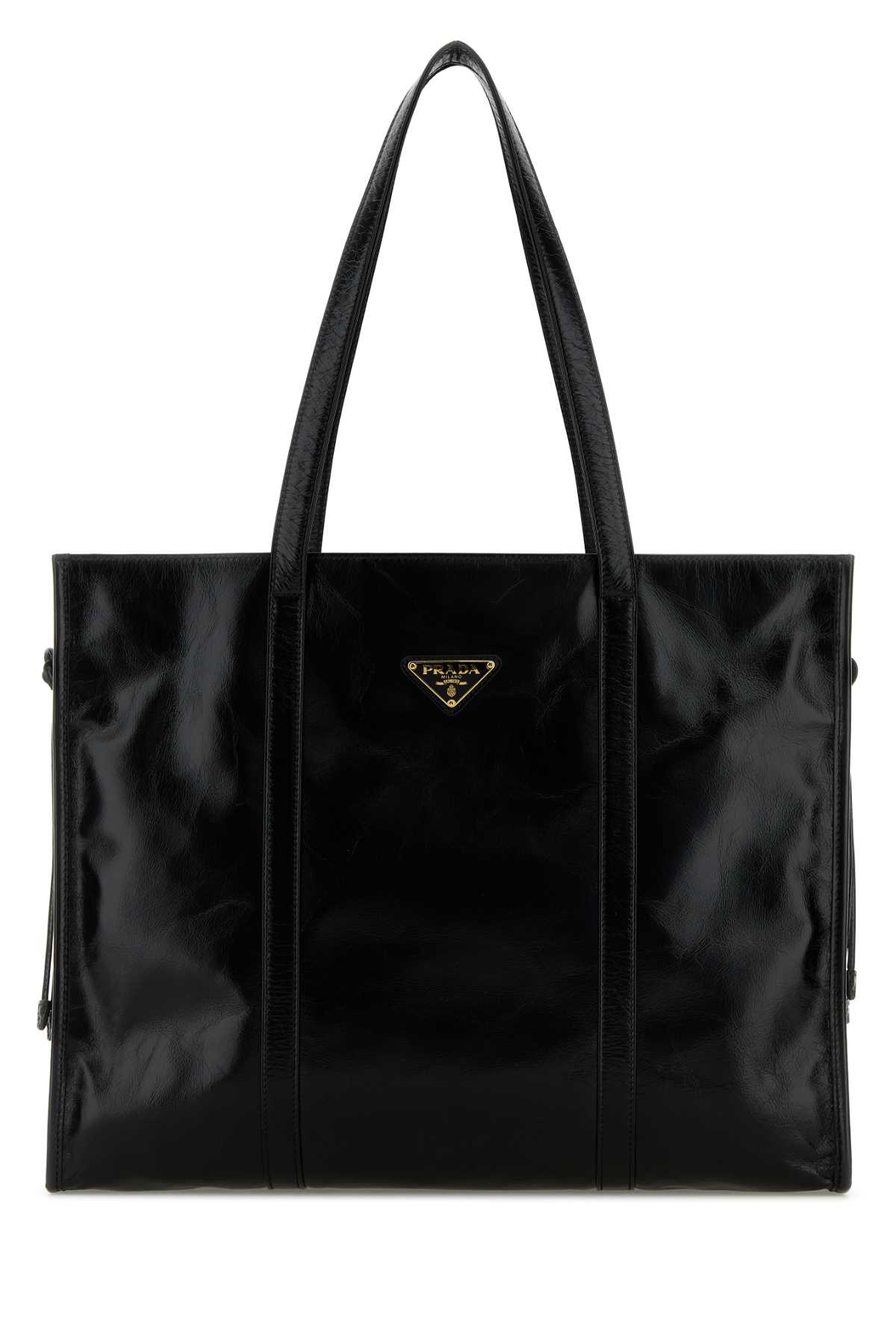 トートバッグ PRADA Black leather shopping bag (1BG510VOOO2CYS F0002) Prada Black Leather Shopping Bag | italist