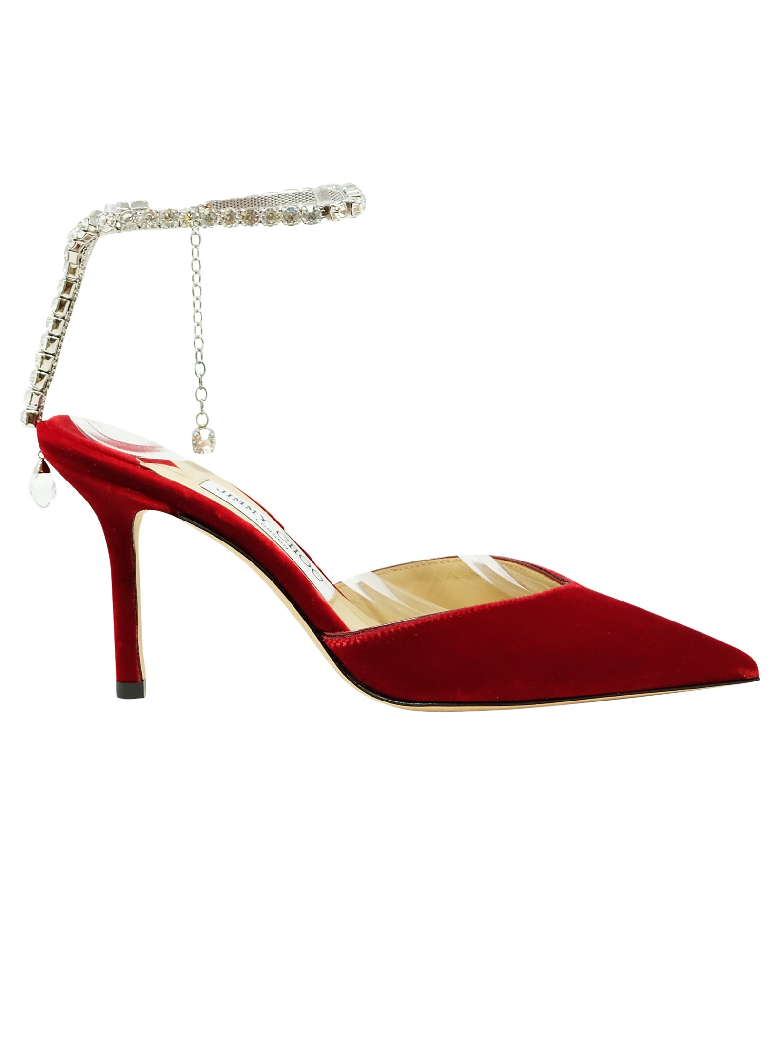 ◆正規品・新品◆Jimmy Choo Red Velvet Saeda Slingback Jimmy Choo Red Velvet Saeda Slingback | italist