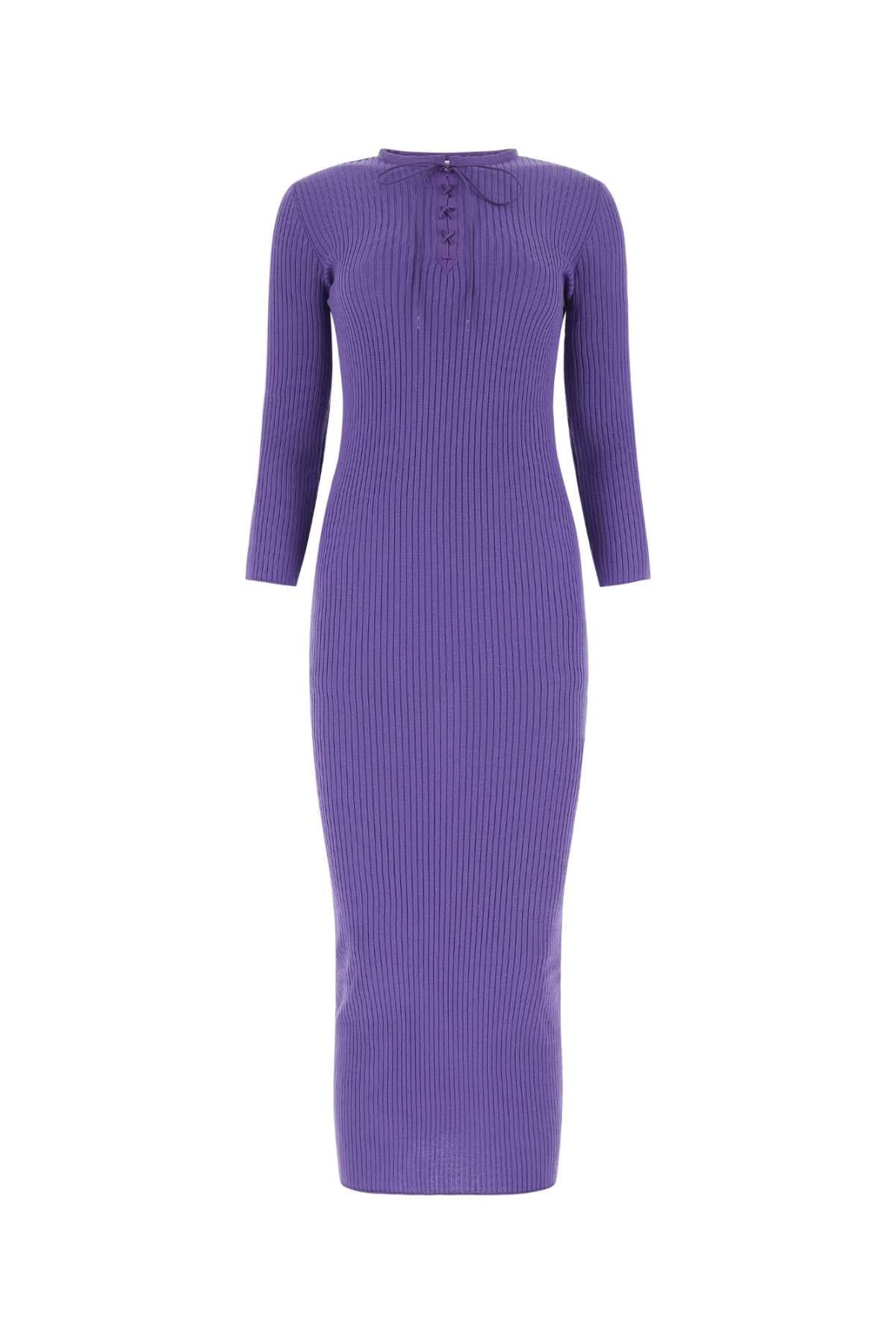 purple wool dress