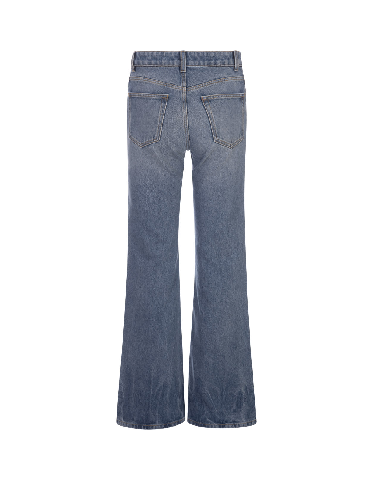 パンツ PACO RABANNE Denim Jeans Paco Rabanne Medium Blue Denim Flared Jeans With Medals