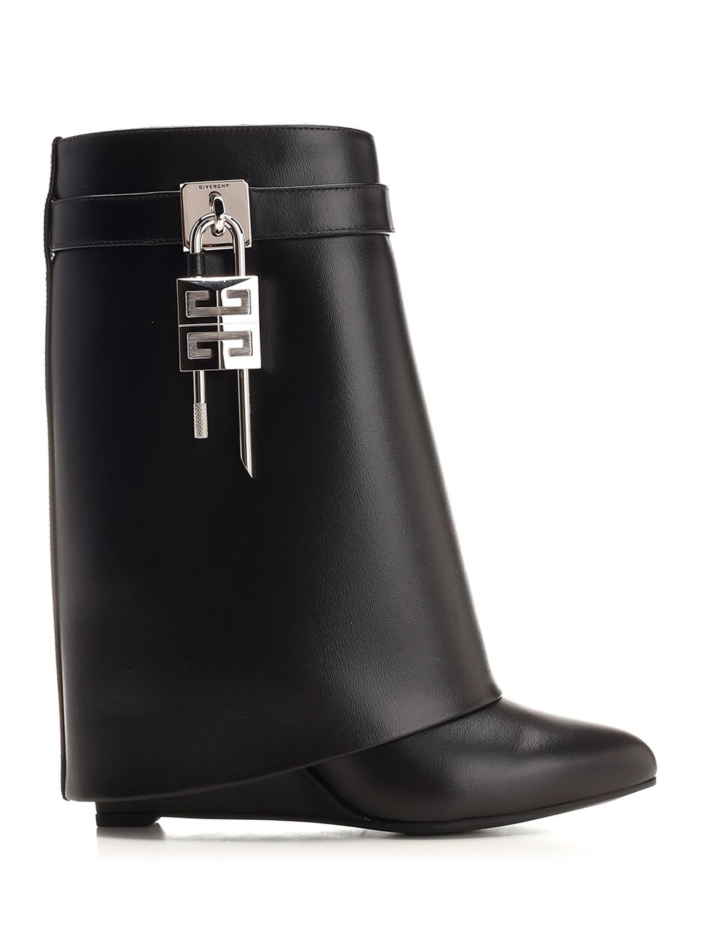 ロングブーツ GIVENCHY FW25 STIVALETTO \"SHARK LOCK\" (BE602RE147 001) Shark Lock Stiletto boots in nappa leather in - black