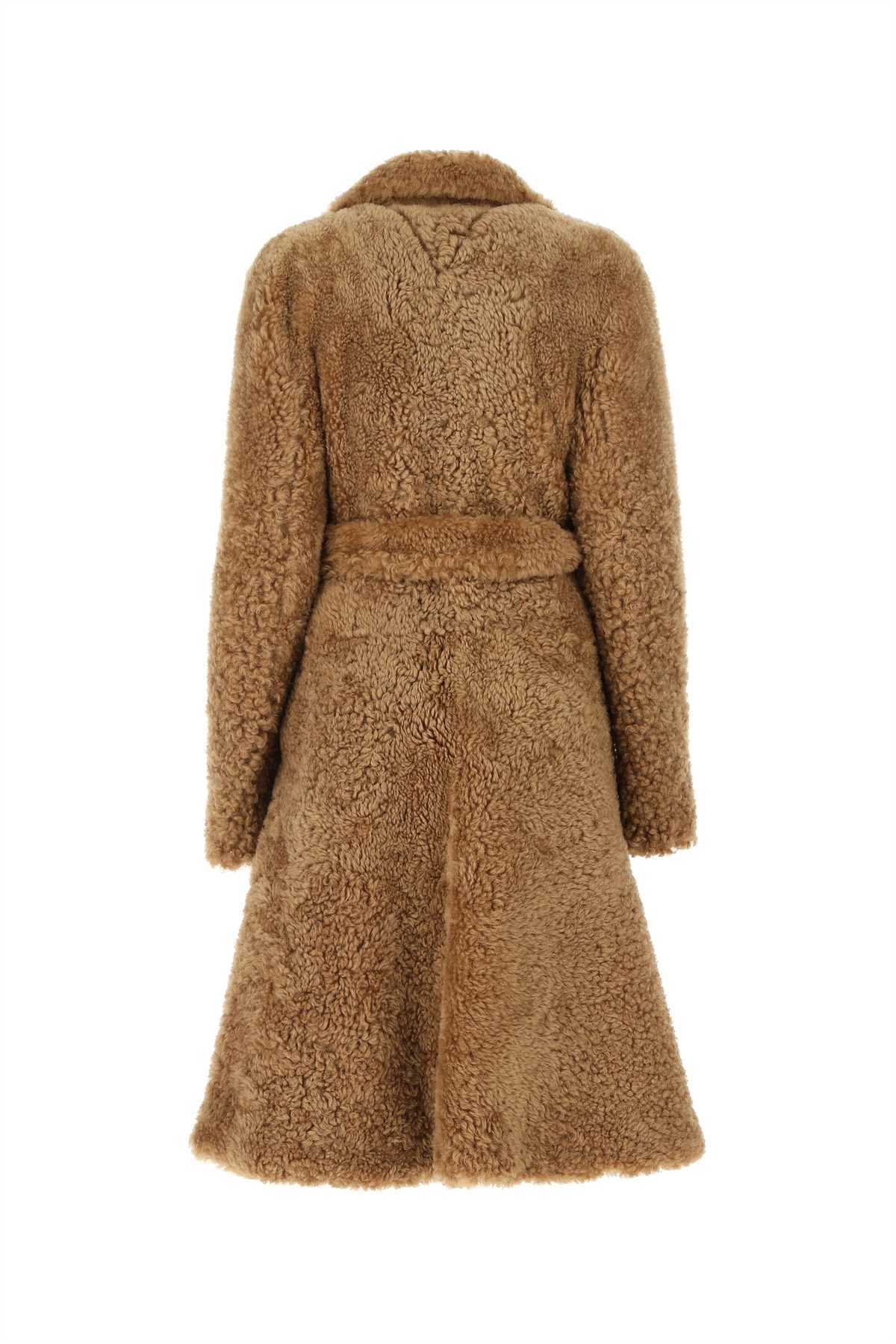 Bottega Veneta Camel Shearling Coat | italist