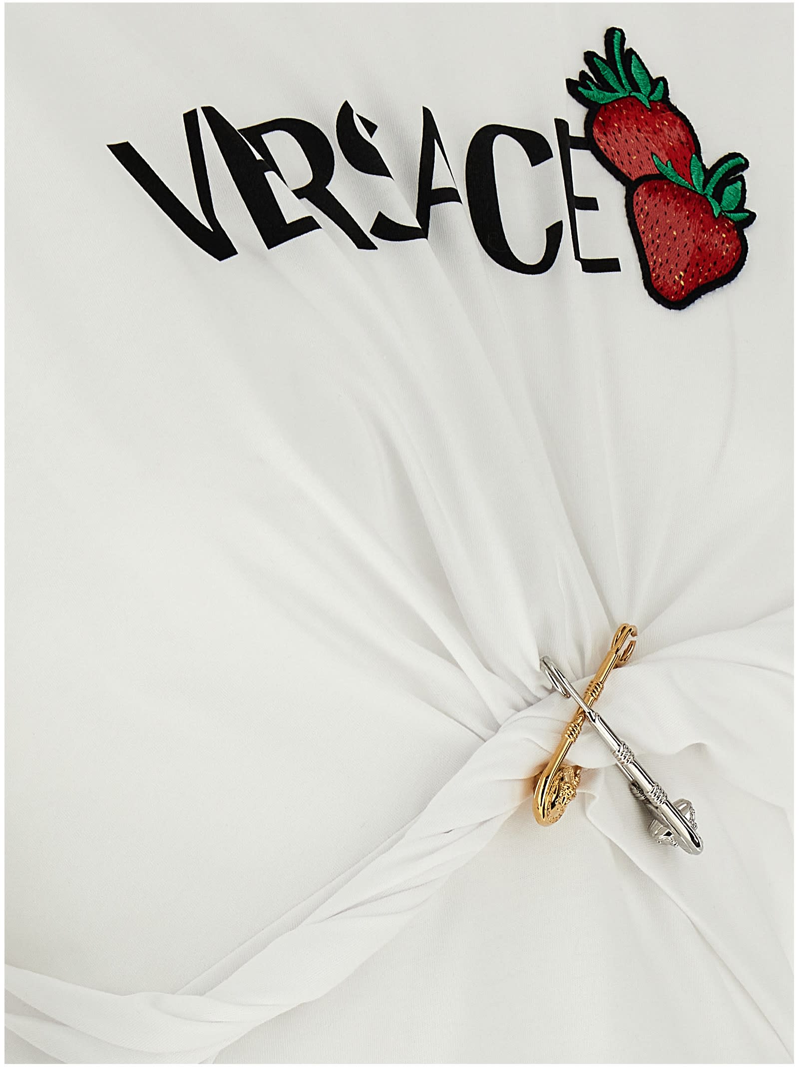 Tシャツ・カットソー VERSACE 'Strawberry' T-shirt White 10189711A13614 3.jpg