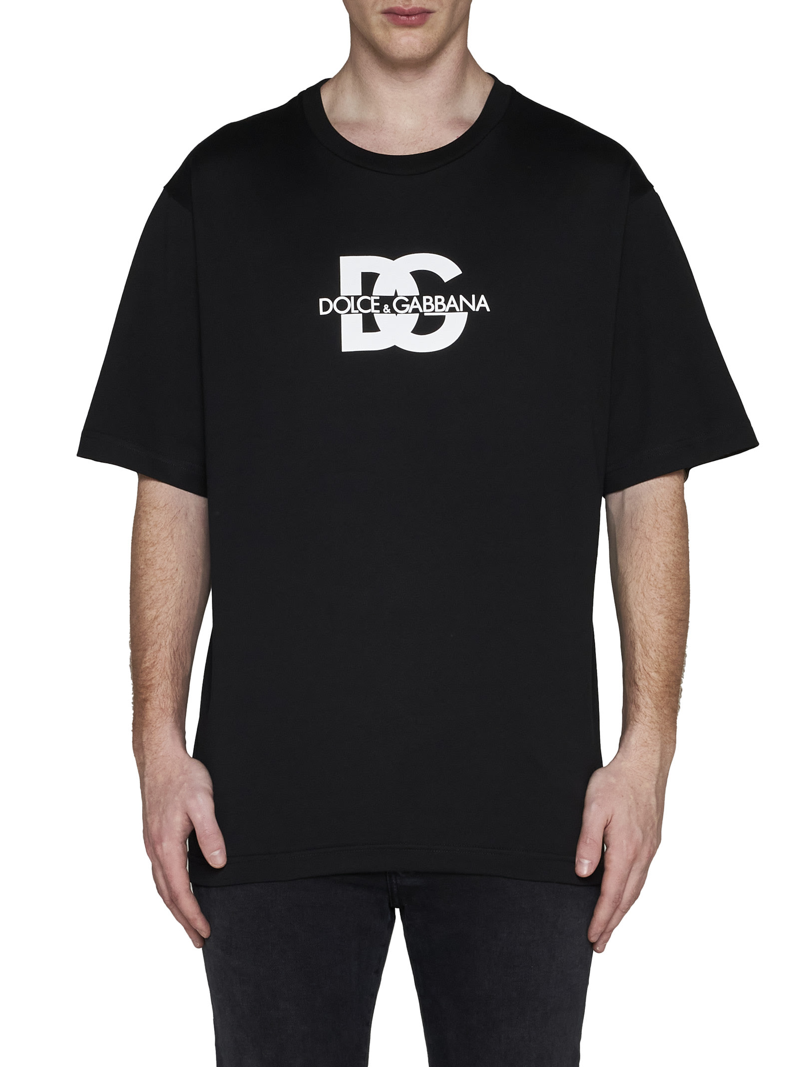 Tシャツ・カットソー Dolce & Gabbana SS24 Satin logo shirt (G5IT7TIS1O7 HNVAA) Dolce & Gabbana Logo T-shirt | italist