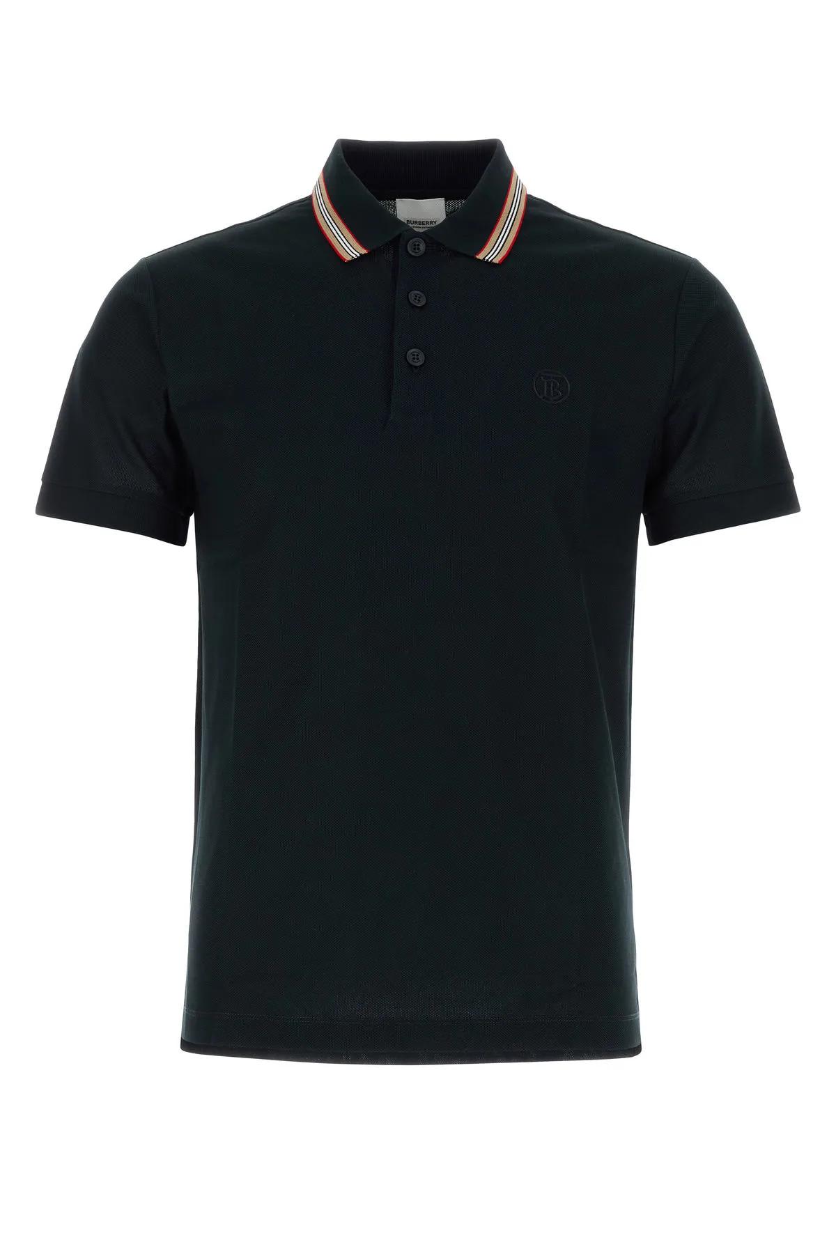 Tシャツ・カットソー BURBERRY Black Piquet Polo Shirt Burberry Black Piquet Polo Shirt | Balardi