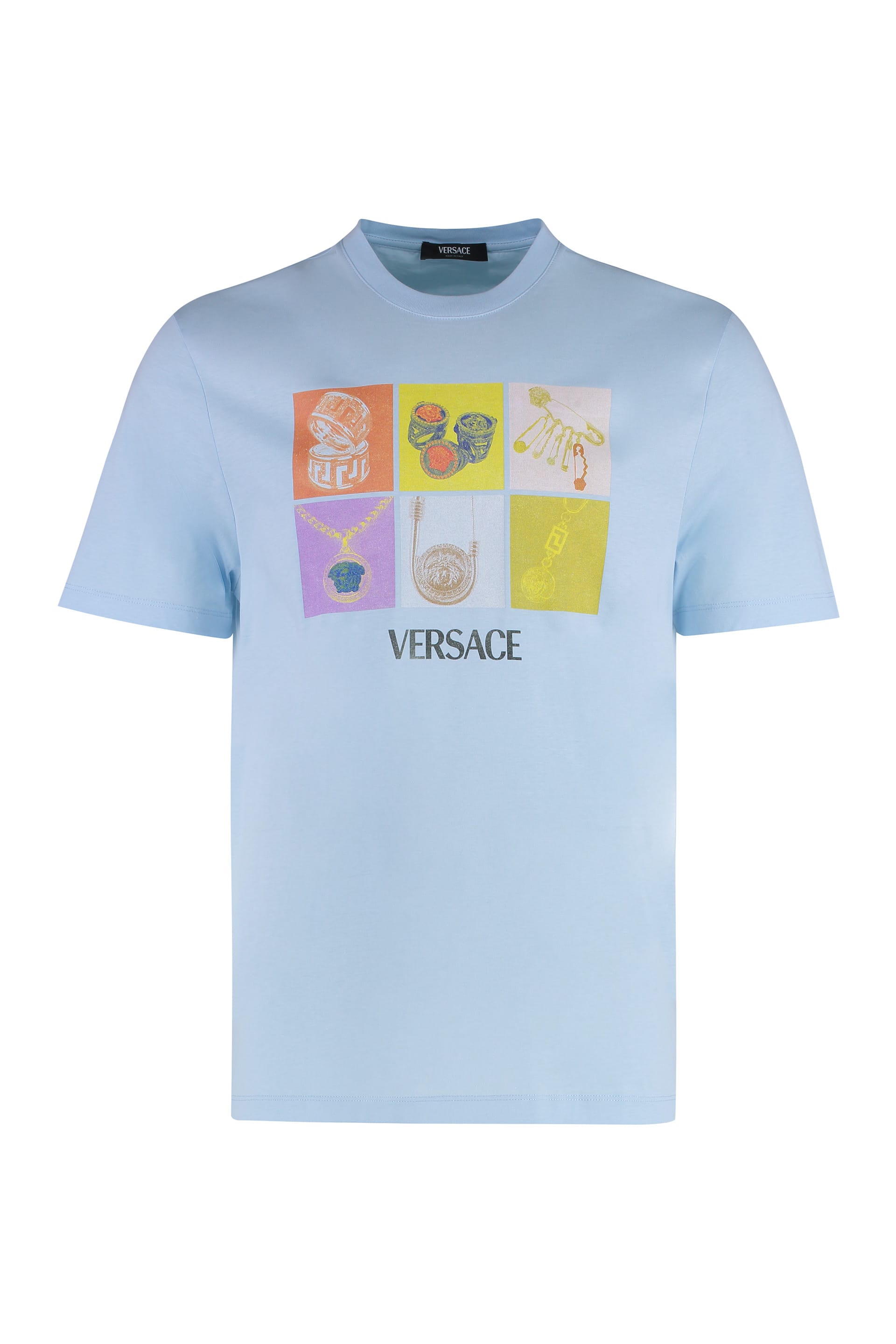 【送料&関税込】Versace Cotton Crew-neck T-shirt Versace - Cotton crew-neck T-shirt White - The Corner