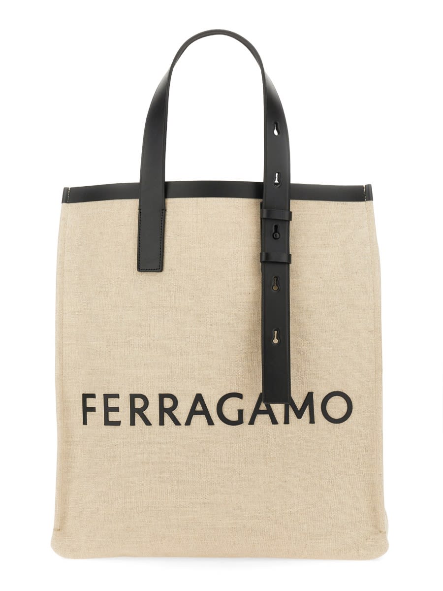 トートバッグ SALVATORE FERRAGAMO LOGO TOTE BAG Ferragamo Tote Bag With Logo | italist