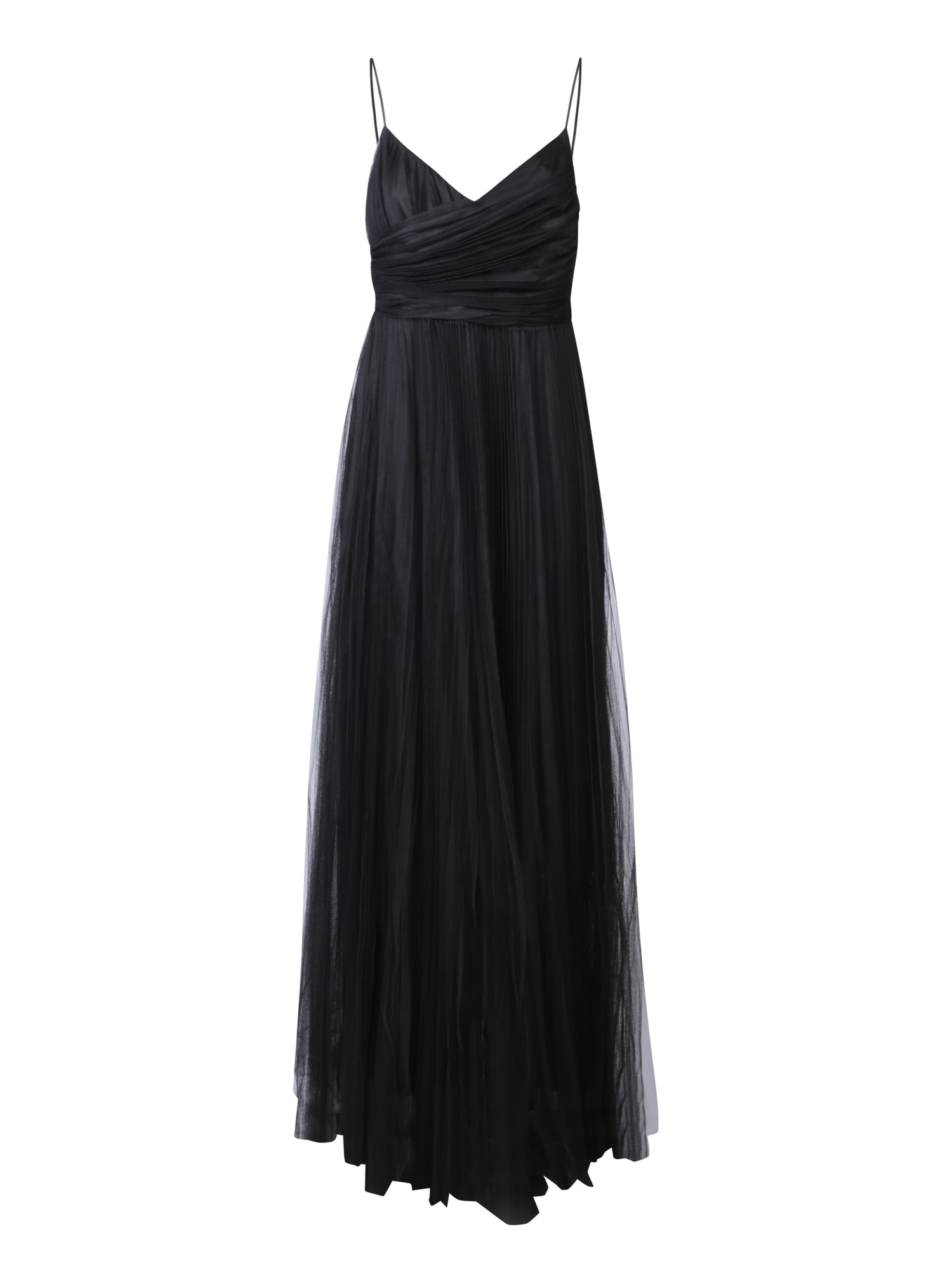 pleated tulle long black dress by fabiana filippi