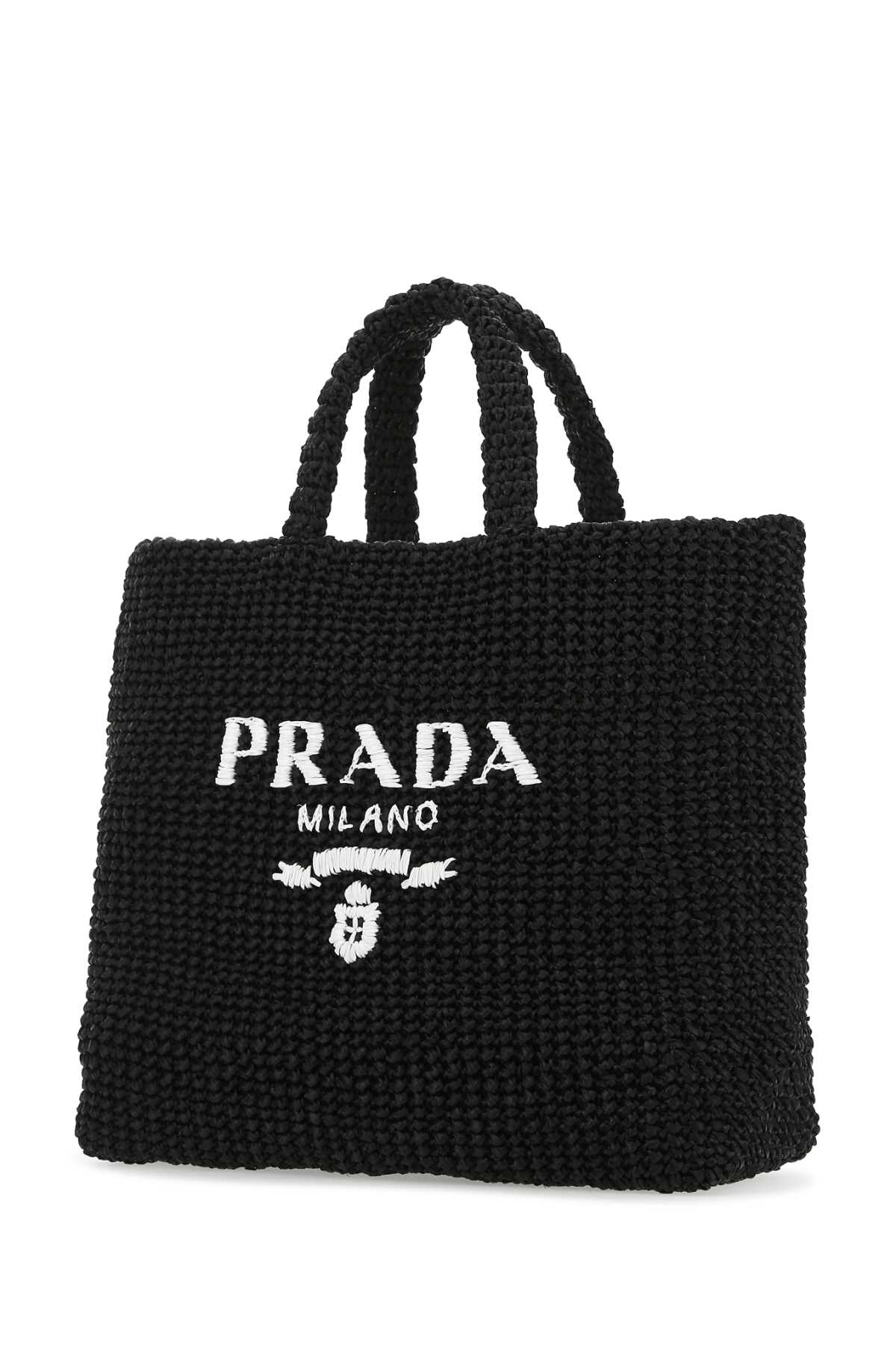 トートバッグ PRADA Black raffia shopping bag (1BG392VOOL2A2T F0002) Prada Black Raffia Shopping Bag | italist