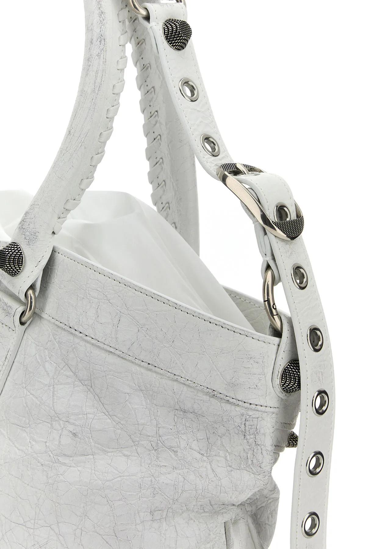 Balenciaga White Leather Neo Cagole Xl Plus Shopping Bag