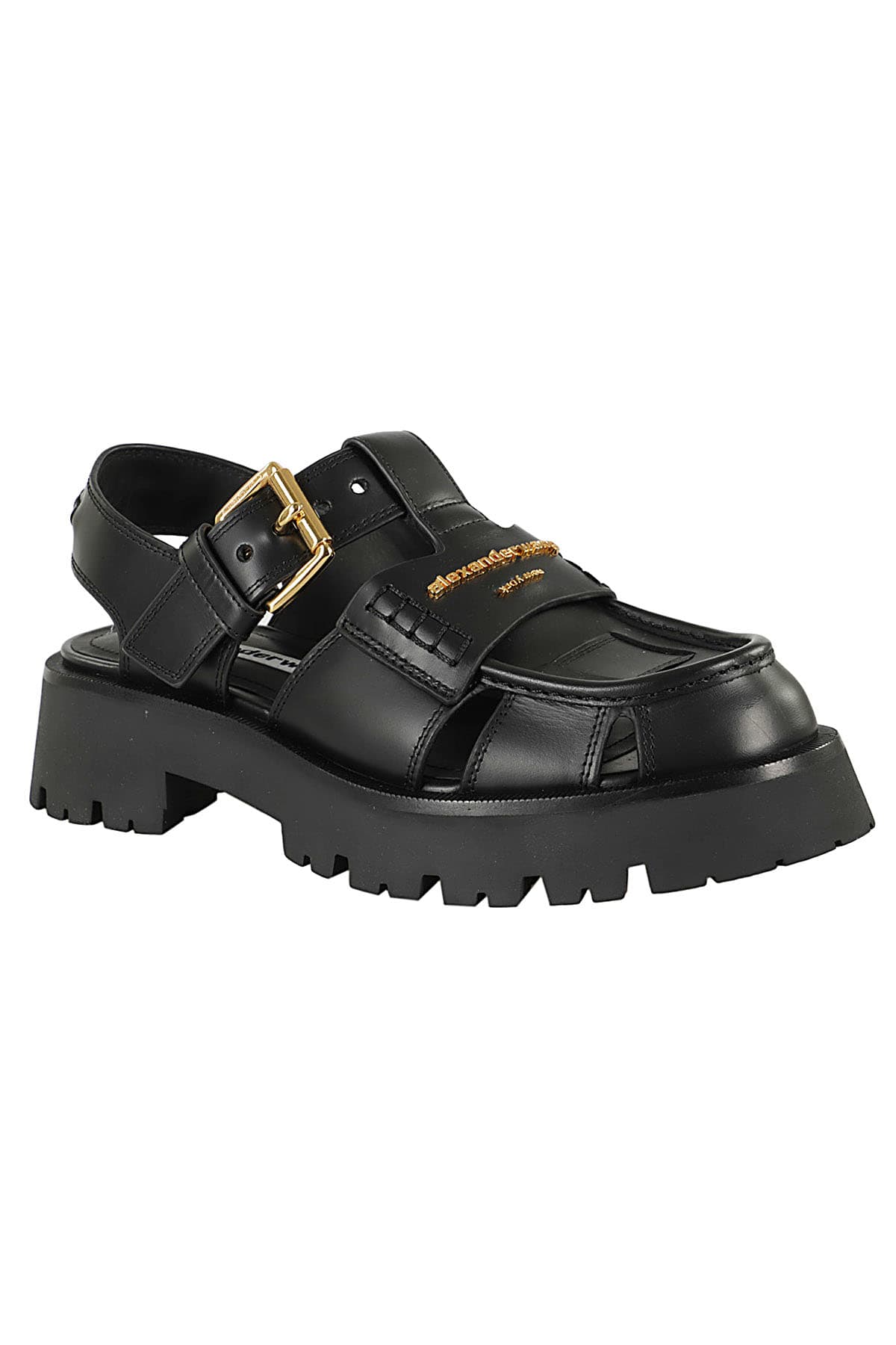 ALEXANDER WANG◆Carter Cage ロゴ ブラック サンダル 送料込 Alexander Wang Carter Cage Sandal | italist