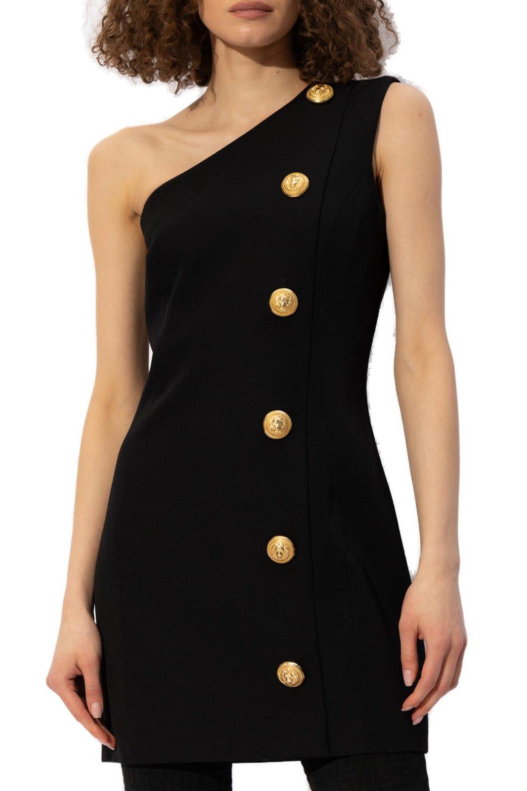 Balmain One Shoulder Mini Skirt | italist
