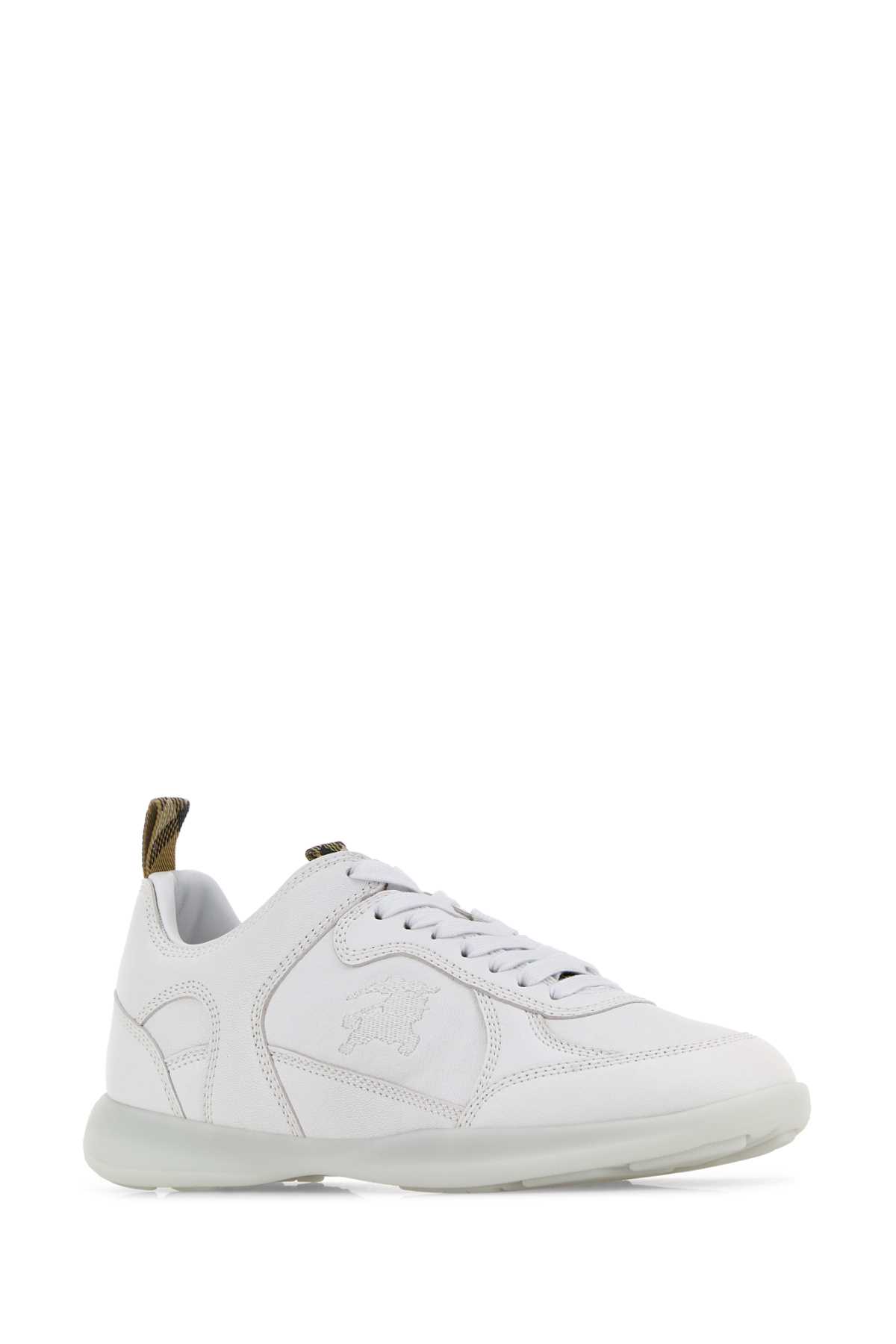 Burberry White Leather Sneakers | italist