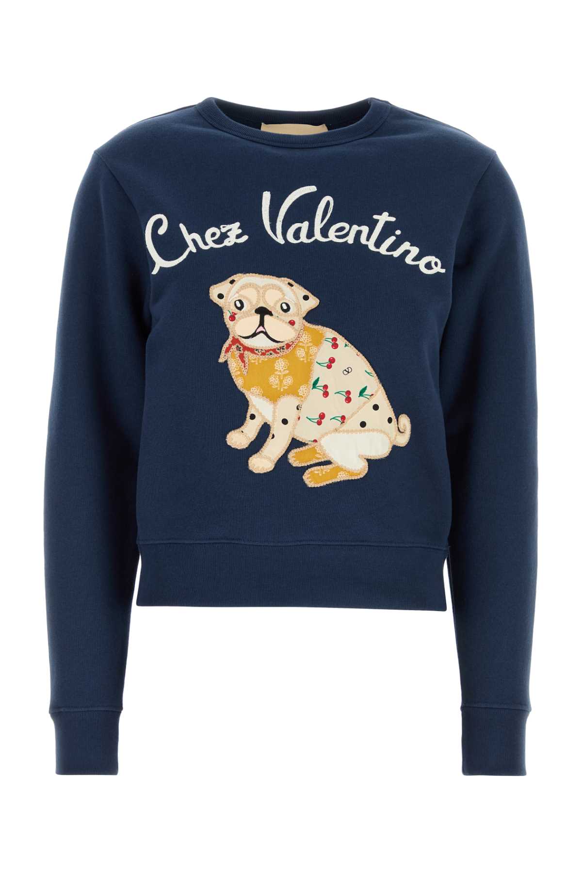 その他 VALENTINO BLUE COTTON SWEATSHIRT VALENTINO Cotton Sweatshirt BLUE | Base Blu