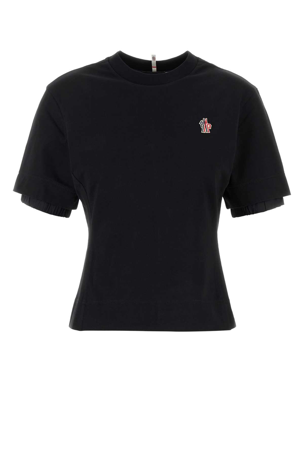 Moncler Grenoble Black Stretch Cotton T-shirt | italist, ALWAYS 
