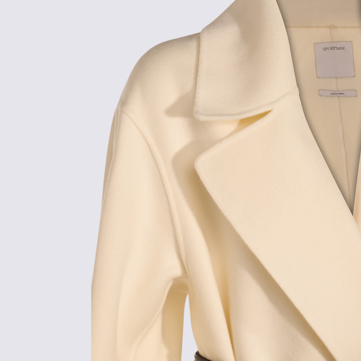 コート SPORTMAX WHITE WOOL ABATE COAT SportMax White Wool Abate Coat | italist