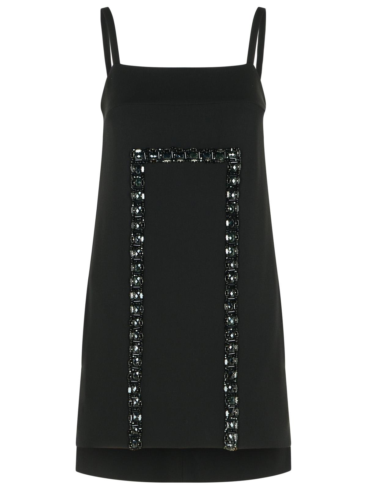 aversa '1234' dress in black cady