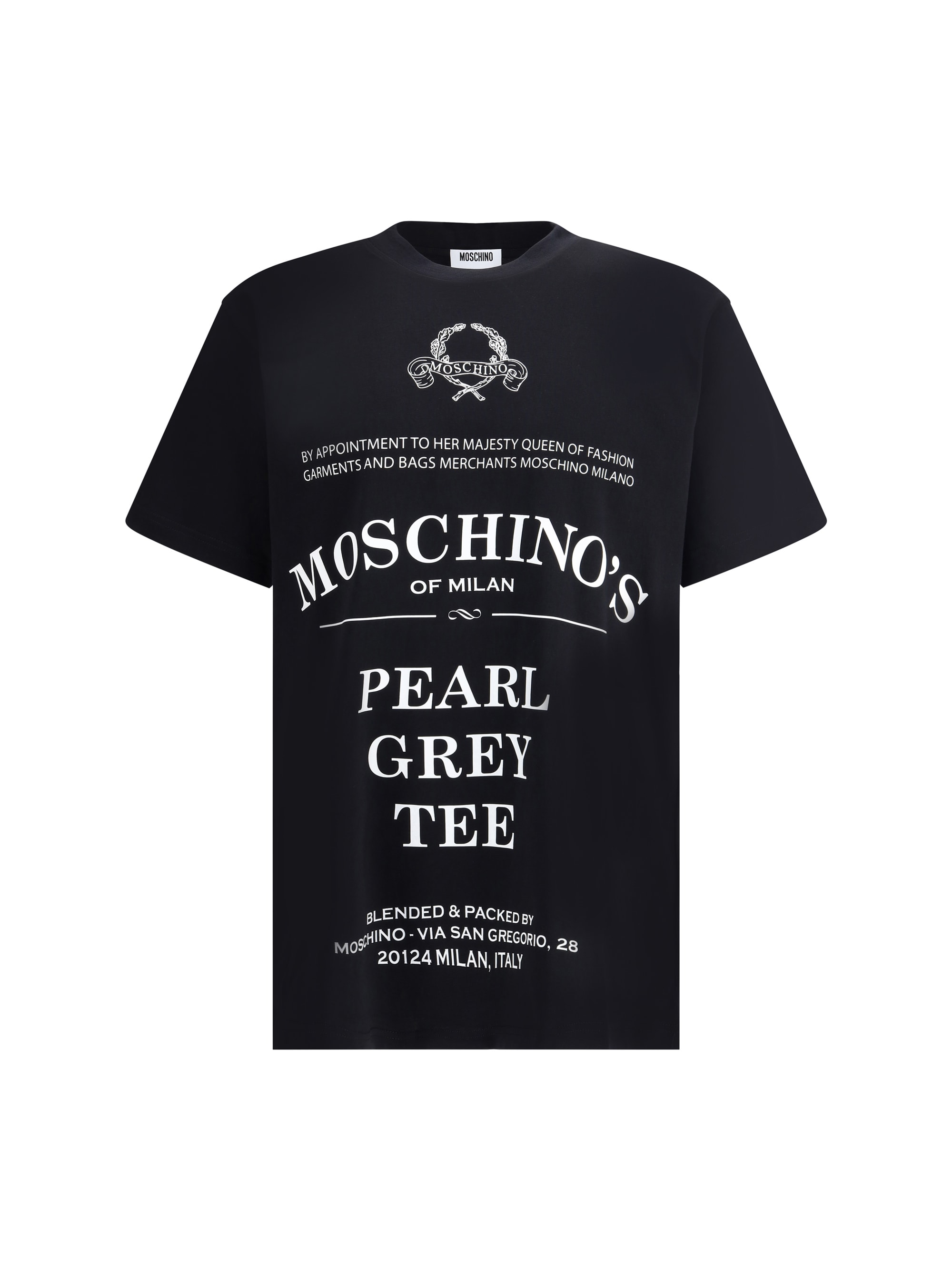 Tシャツ・カットソー Moschino FW25 Moschino T-Shirt (252EV0724 5541 1555) Moschino Printed T-Shirt - Black - Men | 072152411555