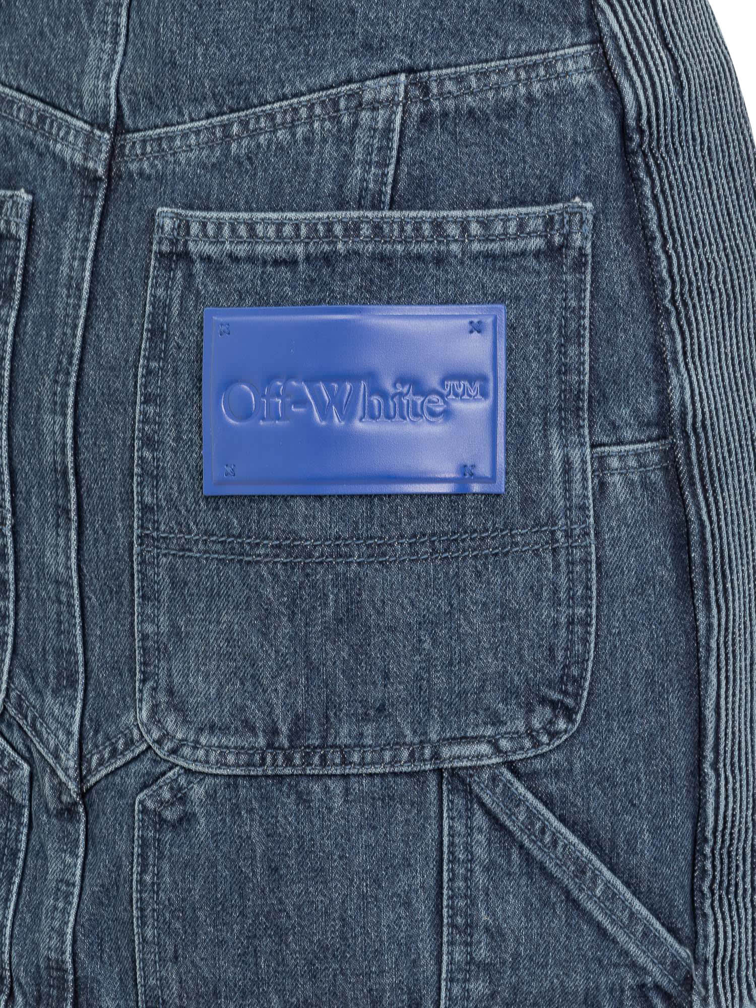 スカート OFF-WHITE 'Motorcycle' miniskirt Blue Off-White Motorcycle Hole Miniskirt | Blue | FARFETCH