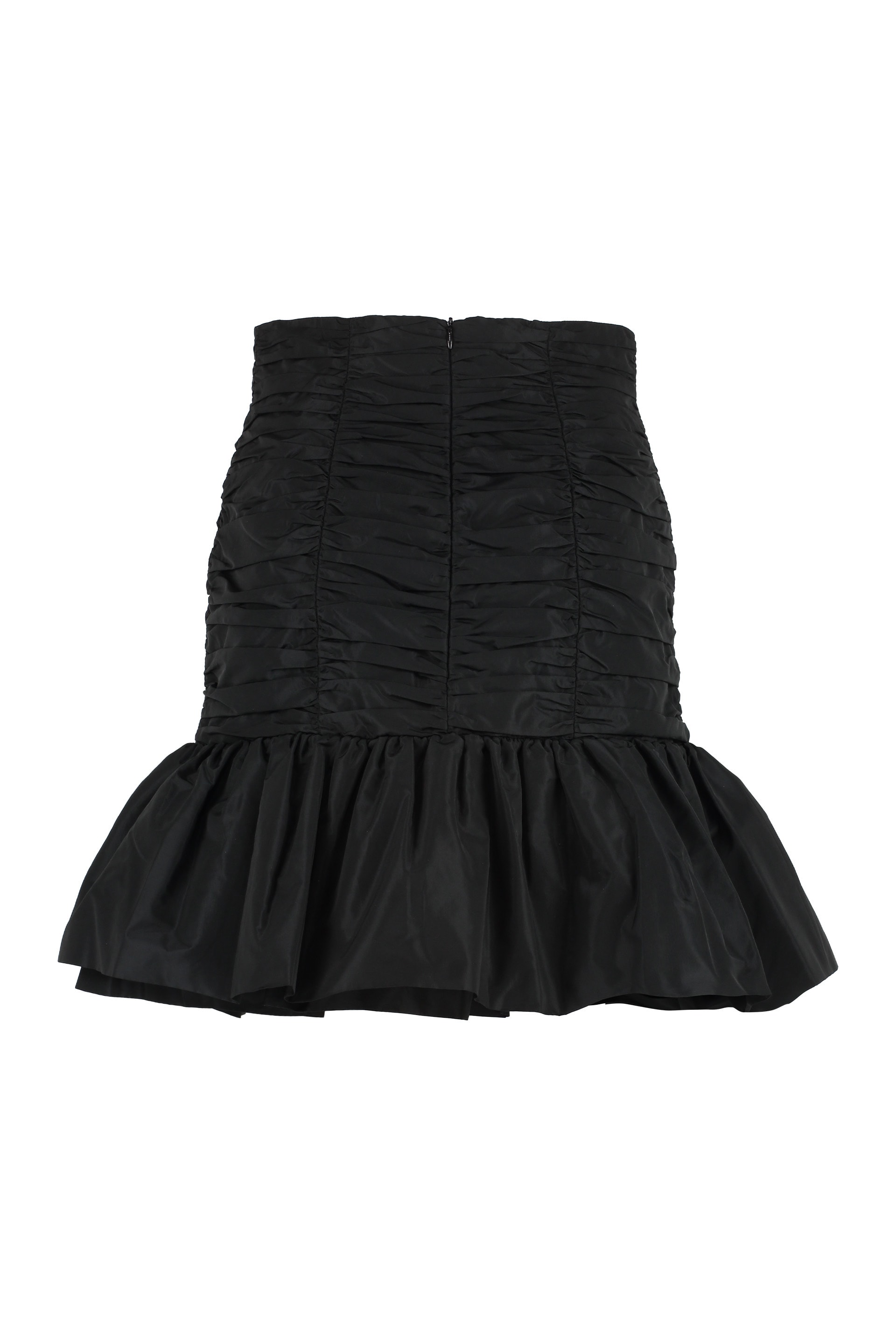 【送料&関税込】Patou Gathered Techno Satin Mini Skirt Patou Gathered Techno Satin Mini Skirt | italist