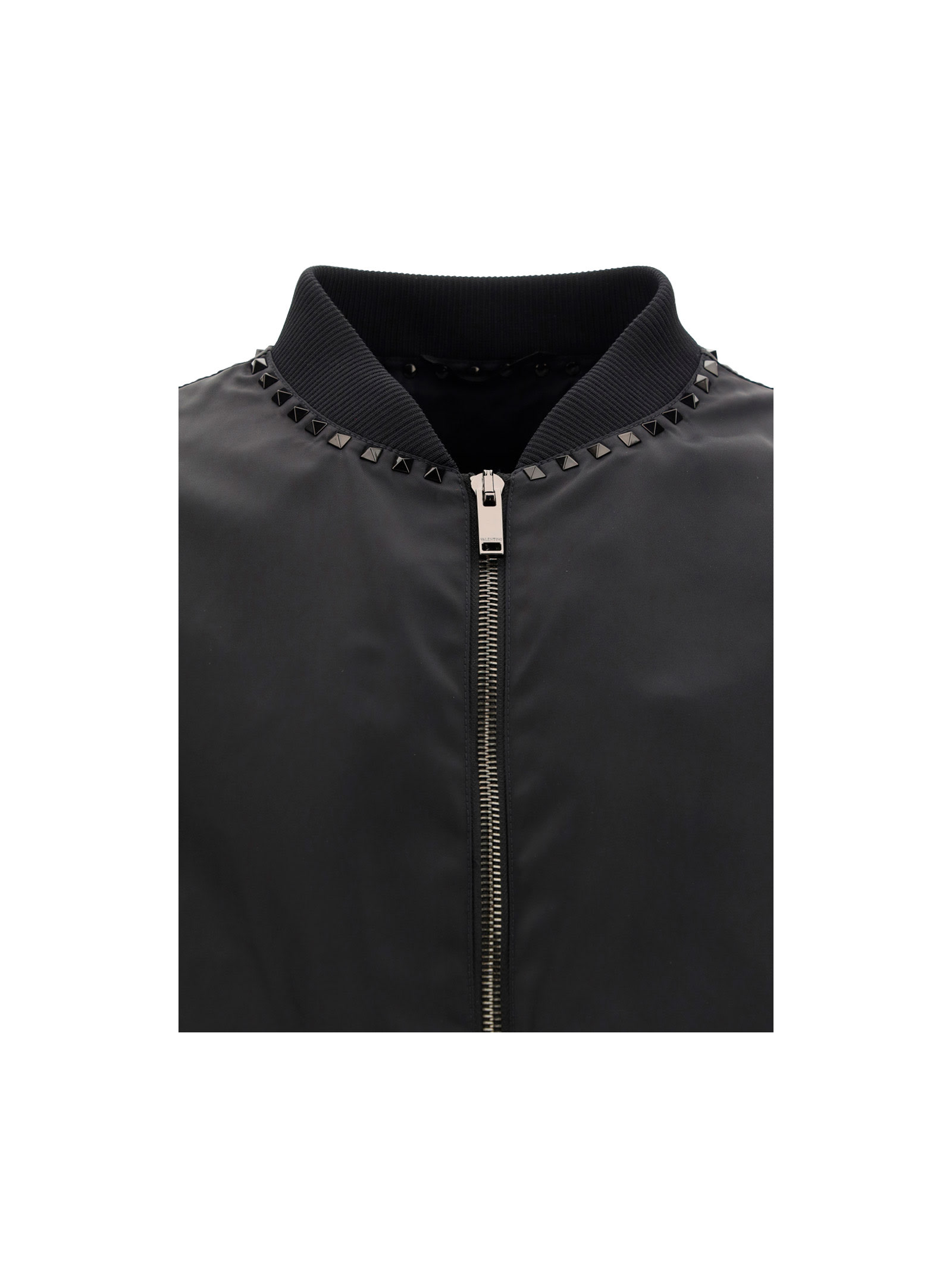 Valentino Black Nylon Bomber Jacket | italist