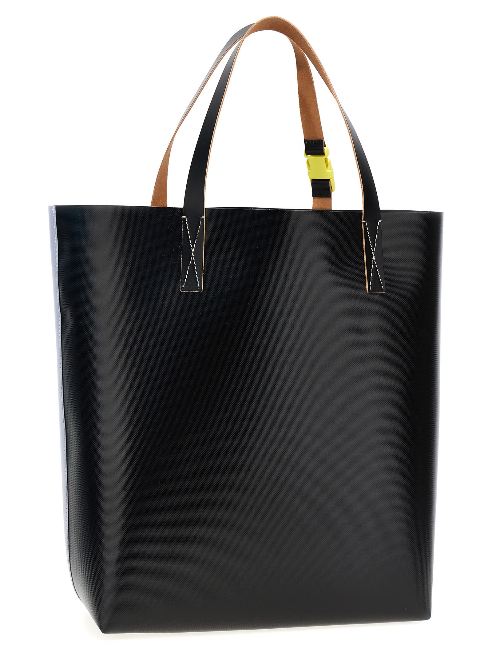 【MARNI】LOGO TOTE BAG Marni logo-embroidered Leather Tote Bag | Neutrals | FARFETCH