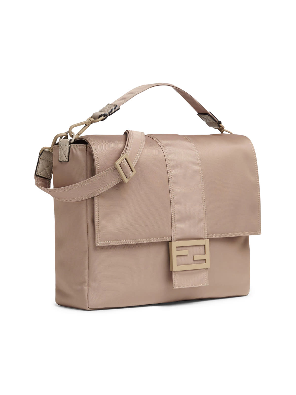★関税込★FENDI★Large Nylon Baguette Messenger Bag Beige Fendi Baguette Messenger Large | italist