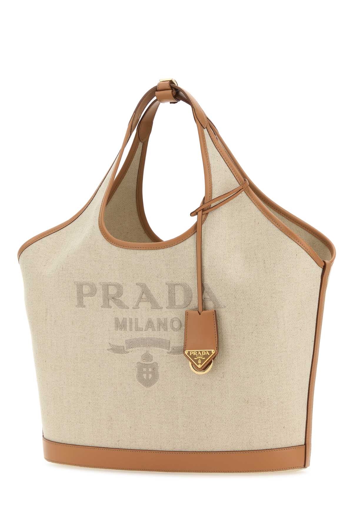 トートバッグ PRADA Sand Leather Shopping Bag Prada Sand Canvas Handbag | italist