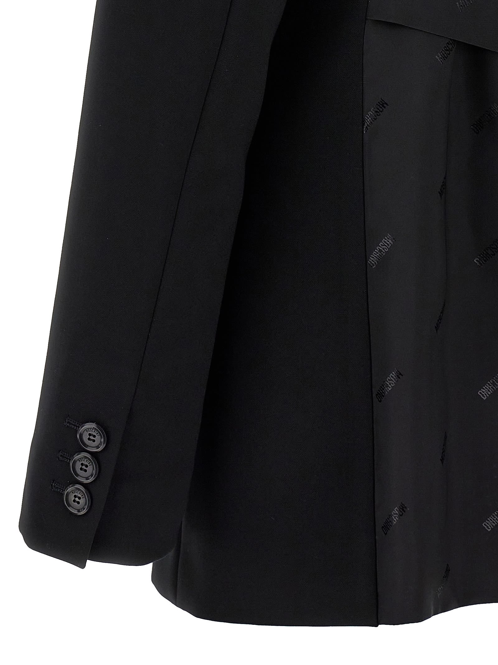 ジャケット Moschino Single-breasted martingale blazer Moschino Single-Breasted Blazer With Martingale Detail