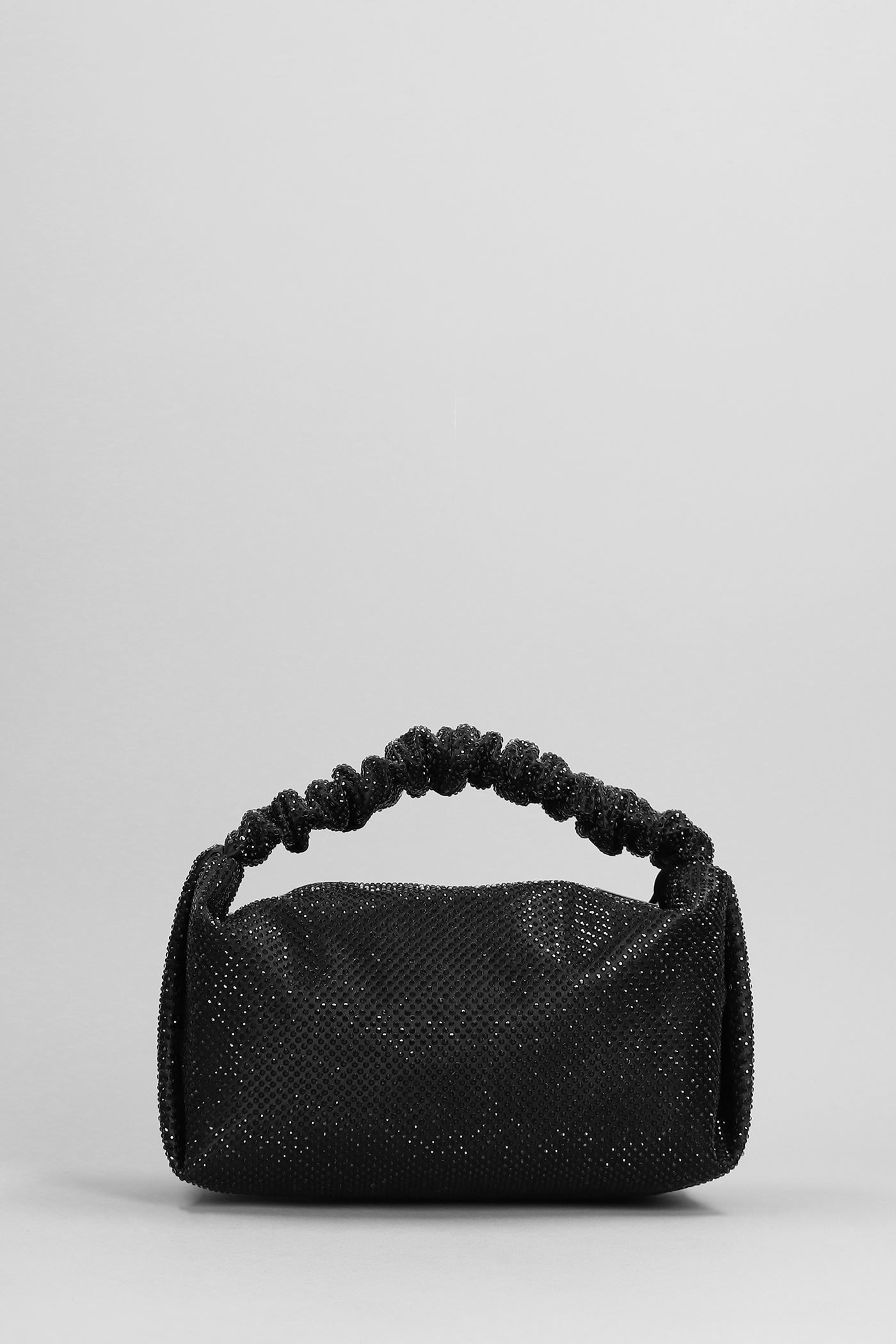 Alexander Wang Scrunchie Mini Hand Bag In Black Satin