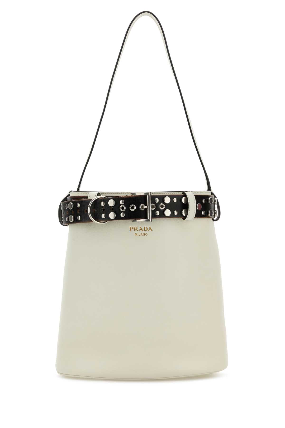 トートバッグ PRADA White Leather Prada Buckle Buckle Bag White Leather Prada Buckle Buckle Bag | italist