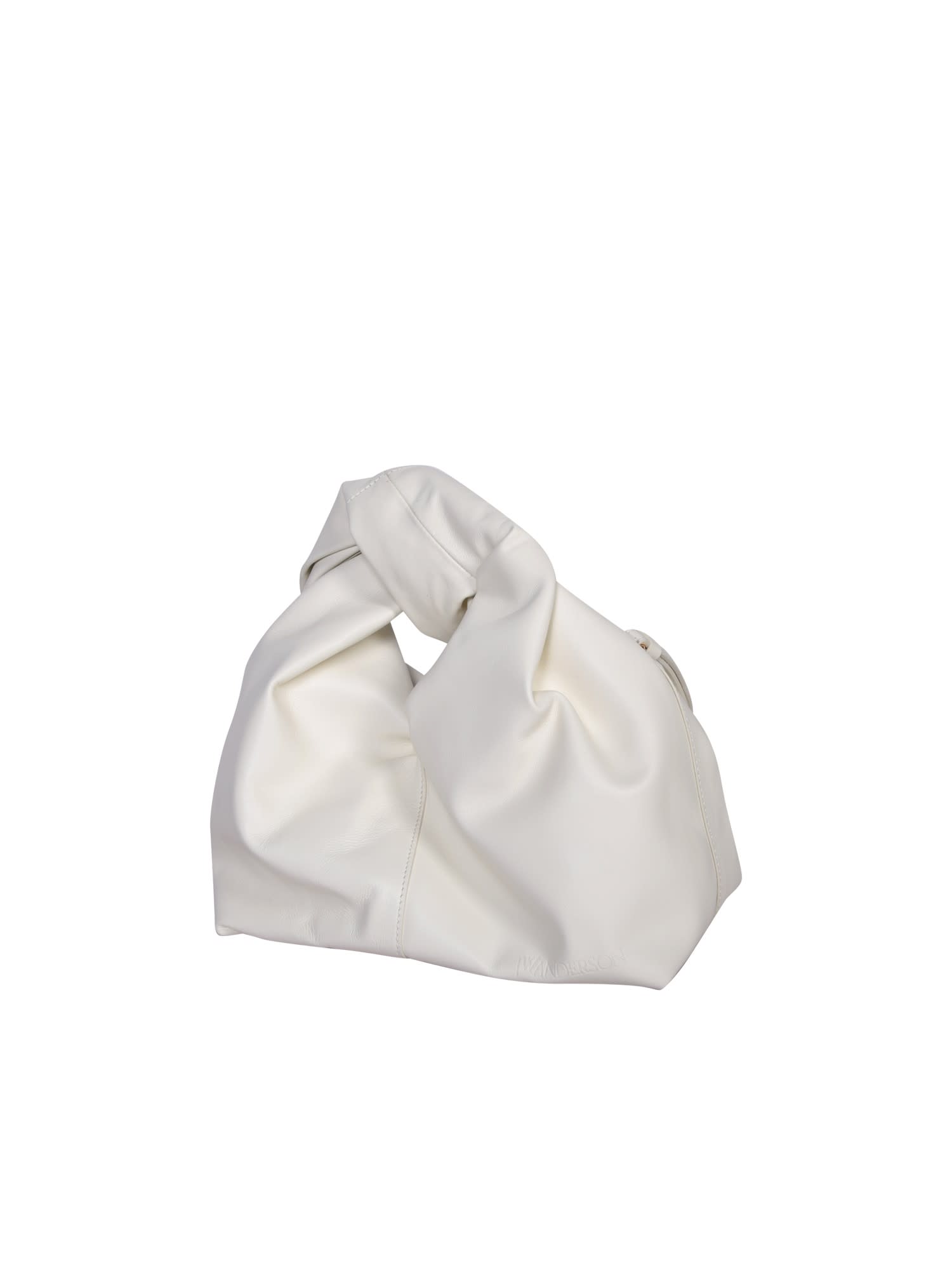 【送料&関税込】J.W. Anderson White Leather Hobo Twister Bag J.W. Anderson White Leather Hobo Twister Bag | italist