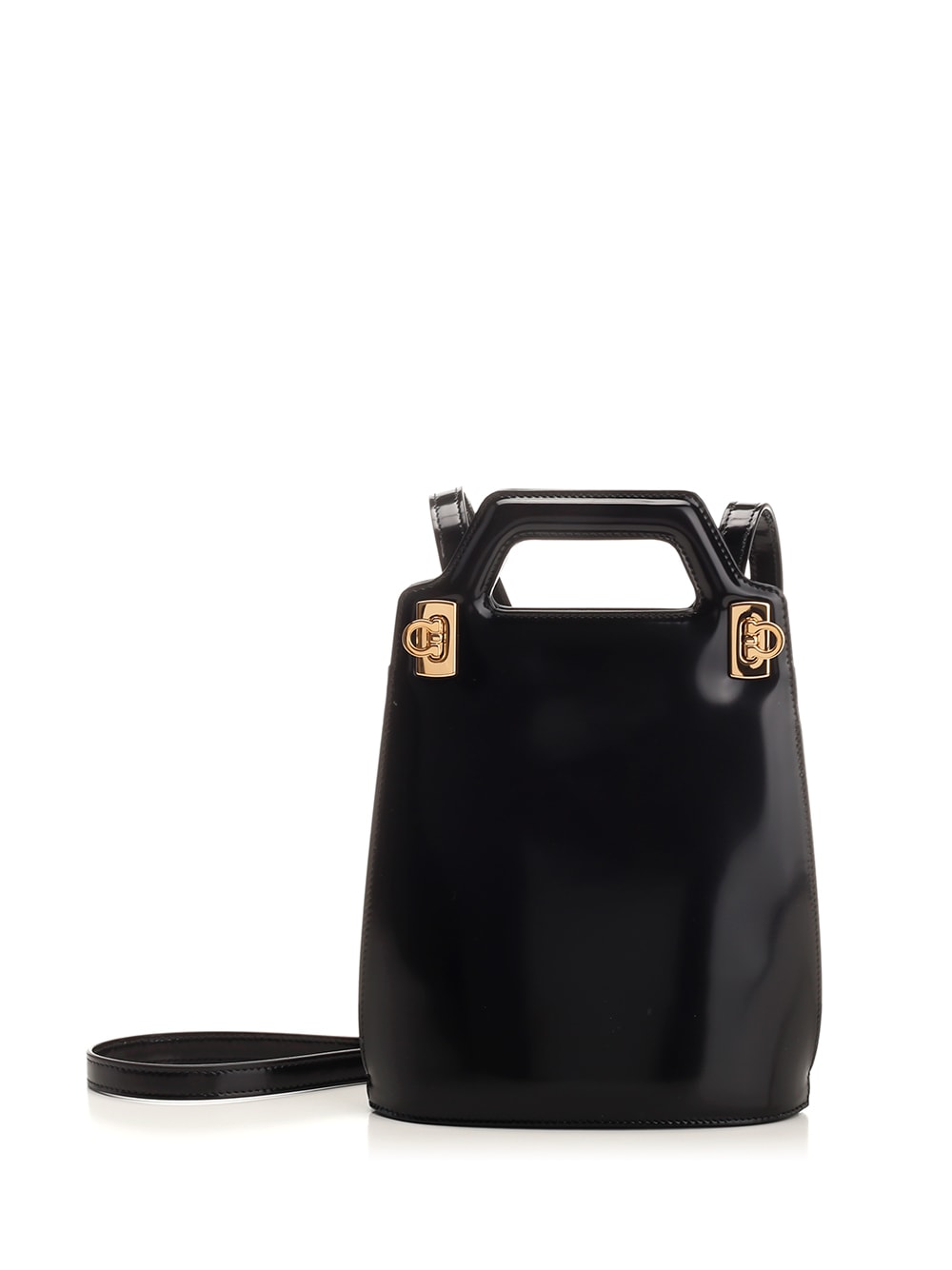 【FERRAGAMO】Wanda パテントレザー ミニトートバッグ 装飾付き Ferragamo Wanda Mini Handbag | italist