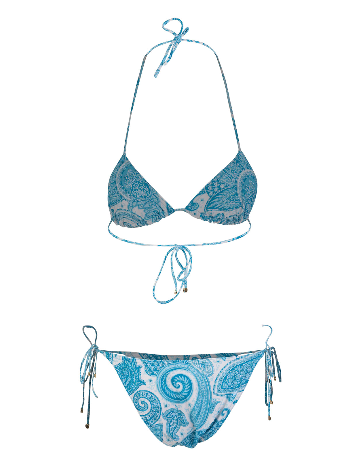 ビキニ ETRO Women Swimsuit WRPA0014AK749X0888 BLUE Etro Woman Light Blue Liquid Paisley Beach Bikini | italist