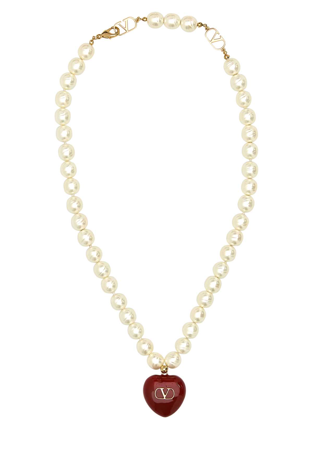 ネックレス・ペンダント VALENTINO GARAVANI Ivory Pearls Coeur  Necklace Valentino Garavani Ivory Pearls Coeur Royal Necklace
